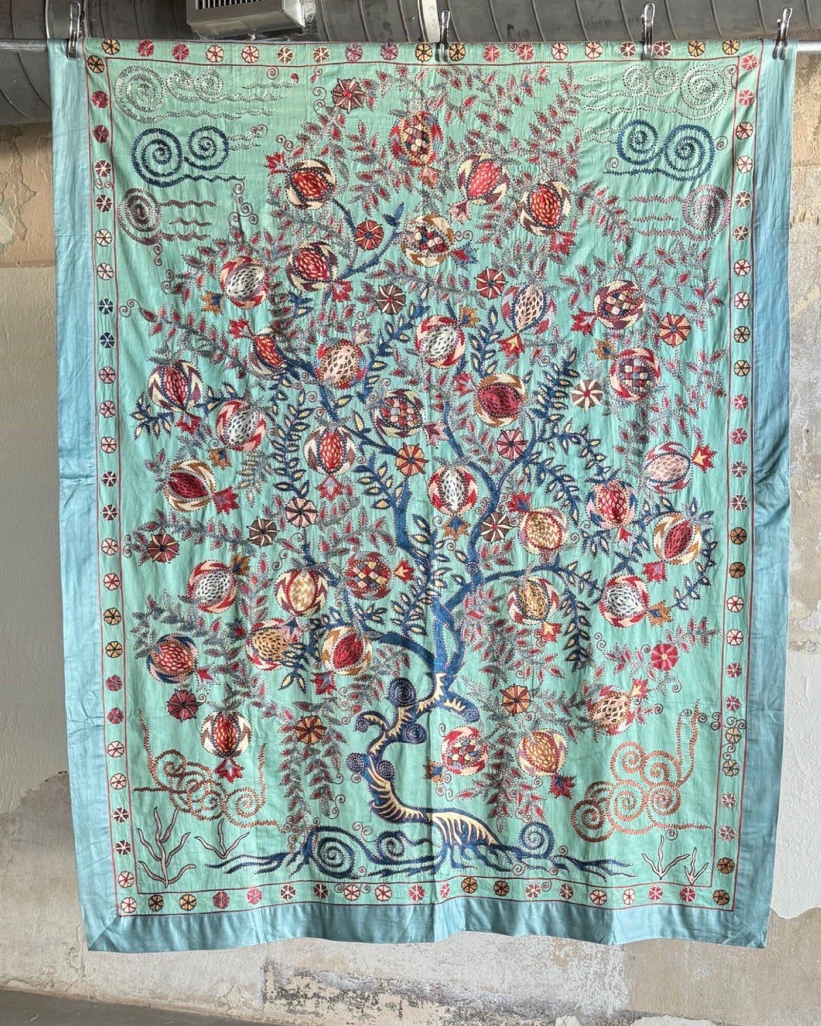 Hand Stitched All Silk Suzani (CSSU084644| 64 x 83") Suzani Aziz Suzani