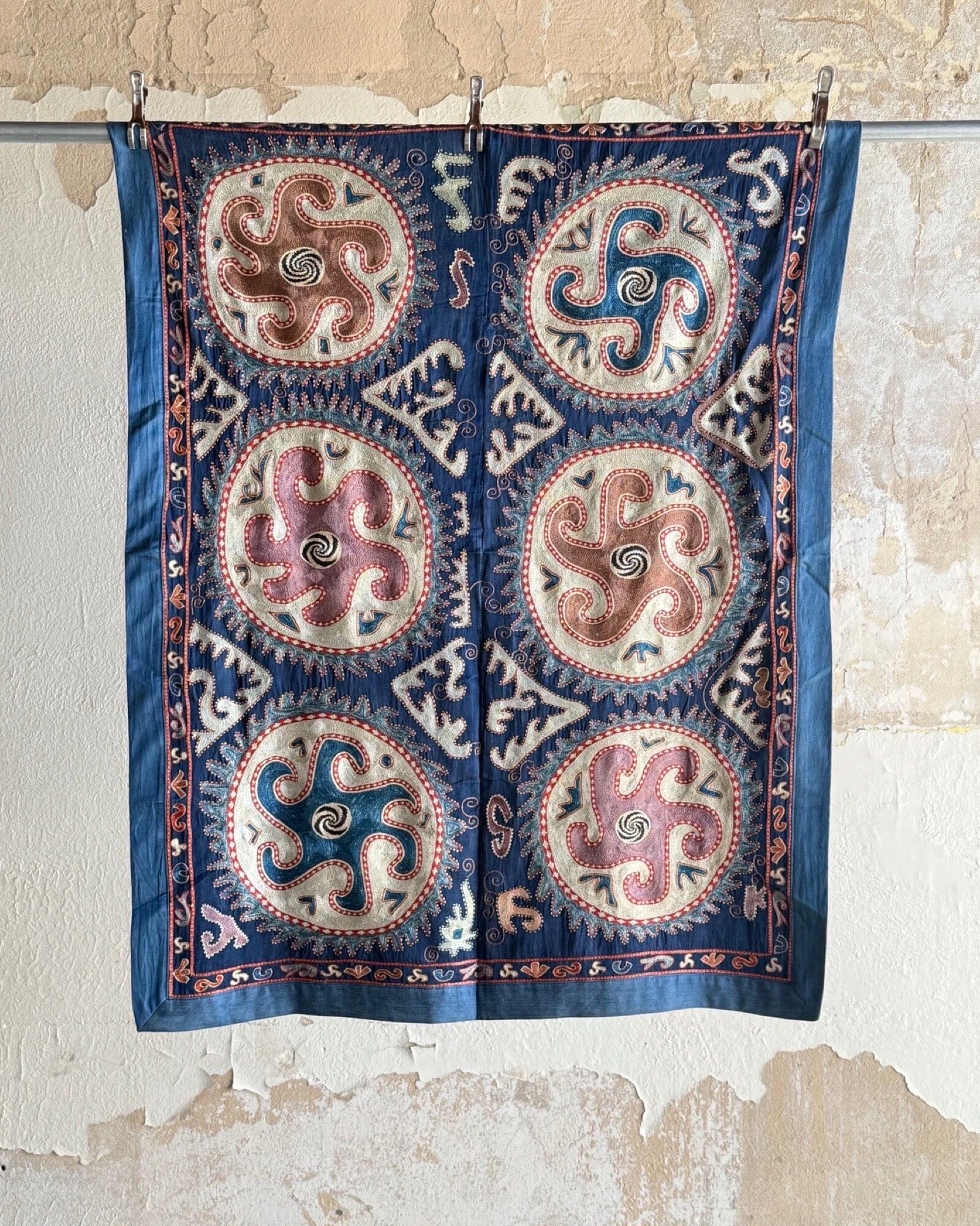 Hand Stitched All Silk Suzani (CSSU41525 | 42 x 55") Suzani Aziz Suzani