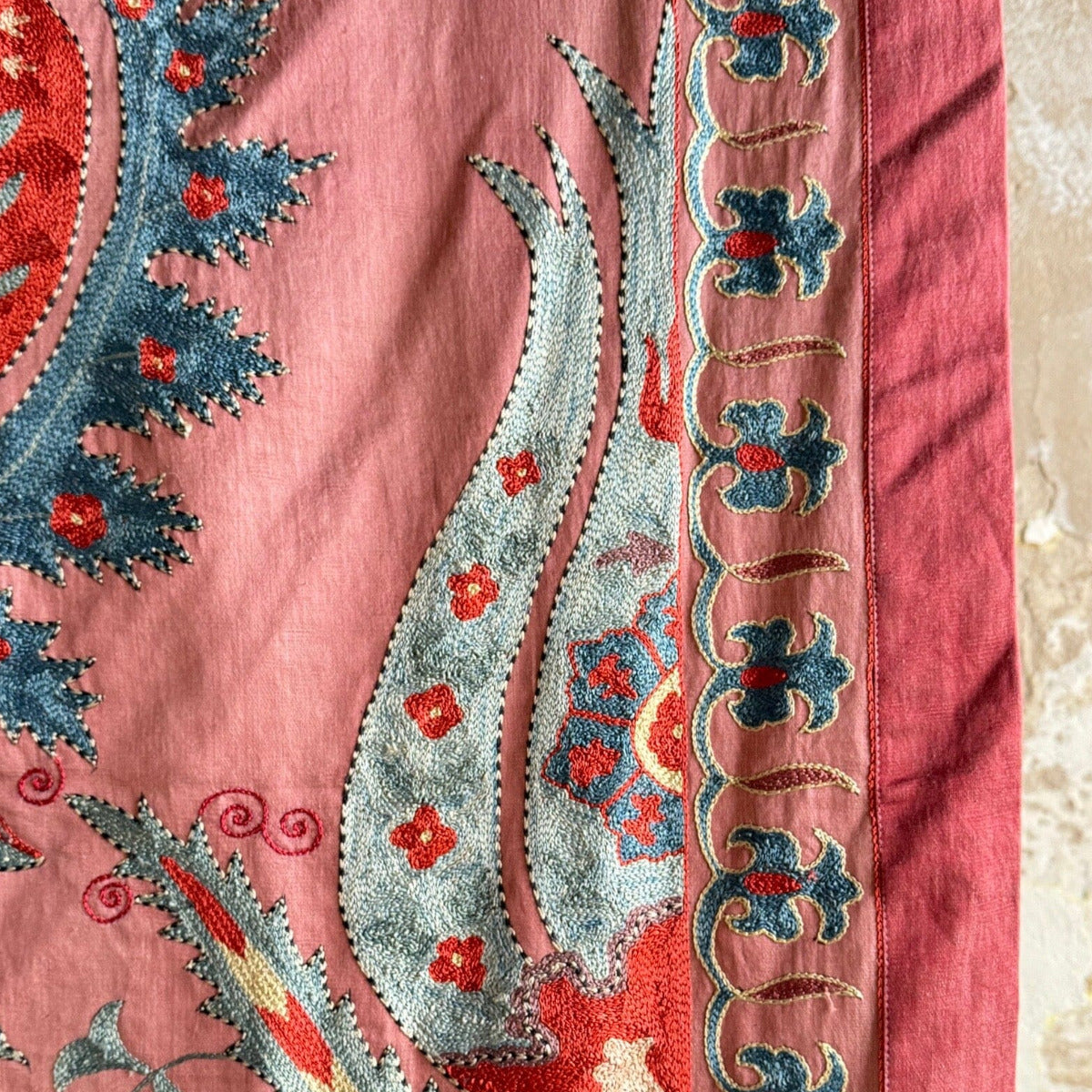 Hand Stitched Suzani (CSSU010124 | 44 x 64") Suzani Aziz Suzani