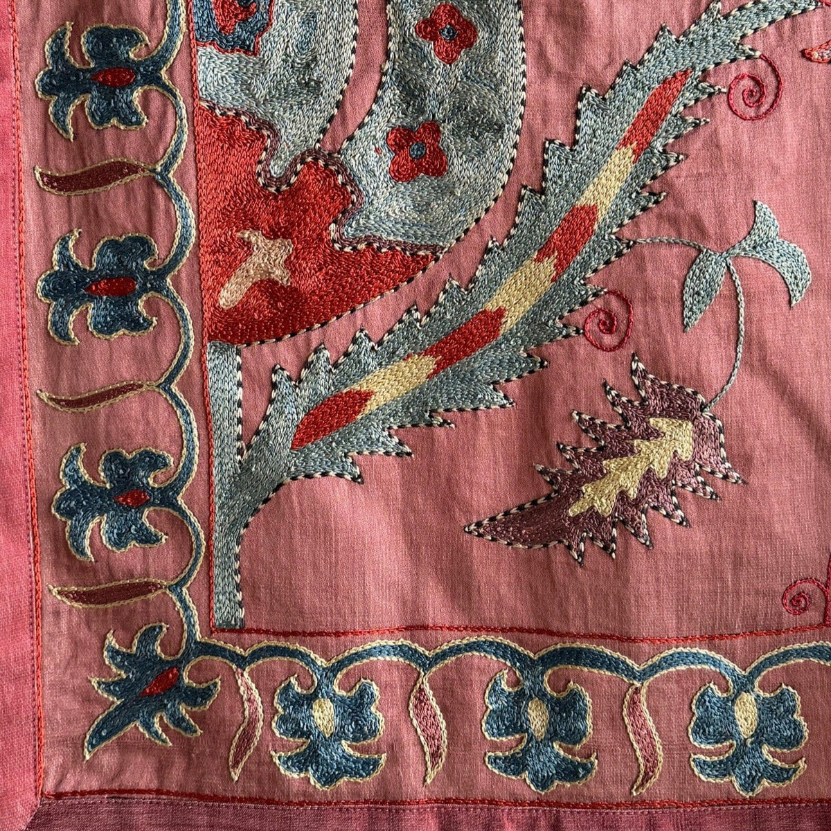 Hand Stitched Suzani (CSSU010124 | 44 x 64") Suzani Aziz Suzani