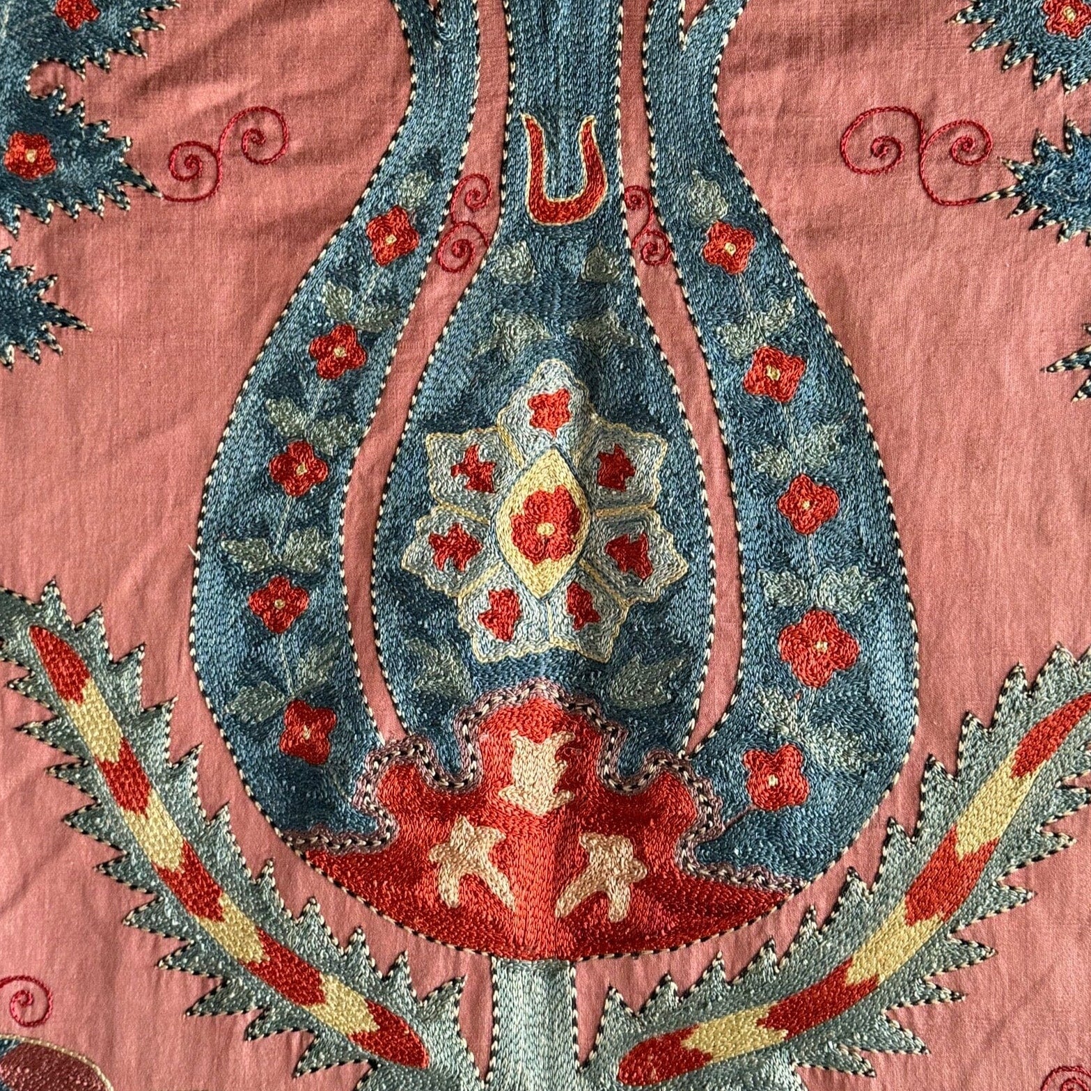 Hand Stitched Suzani (CSSU010124 | 44 x 64") Suzani Aziz Suzani