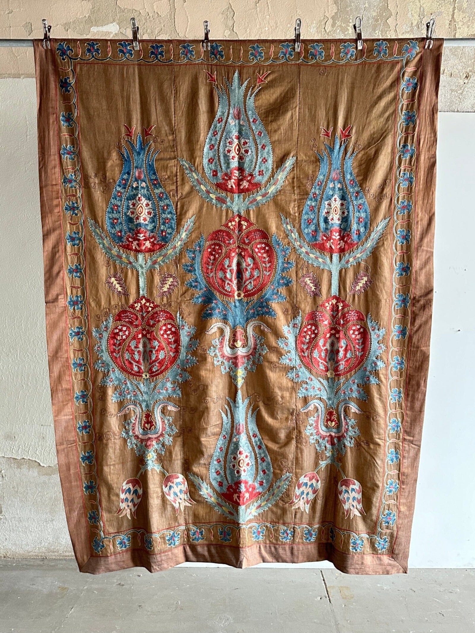 Hand Stitched Suzani (CSSU010924 | 63 x 86") Suzani Aziz Suzani
