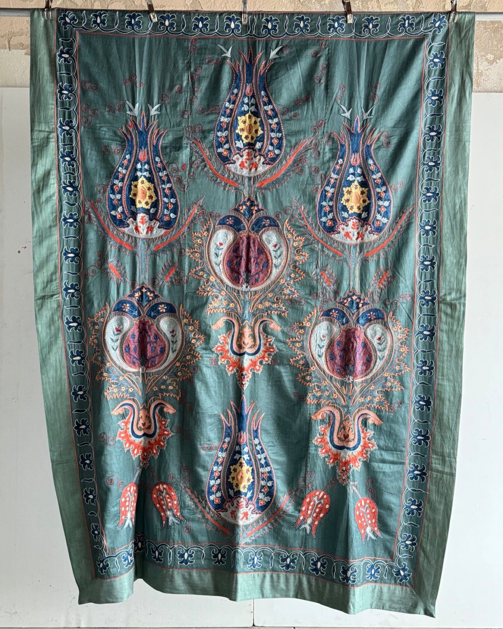 Hand Stitched Suzani (CSSU011024 | 64x88") Suzani Aziz Suzani