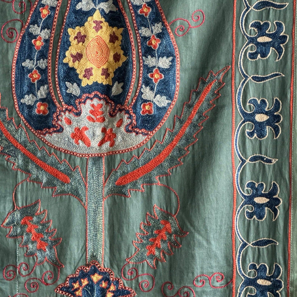 Hand Stitched Suzani (CSSU011024 | 64x88") Suzani Aziz Suzani