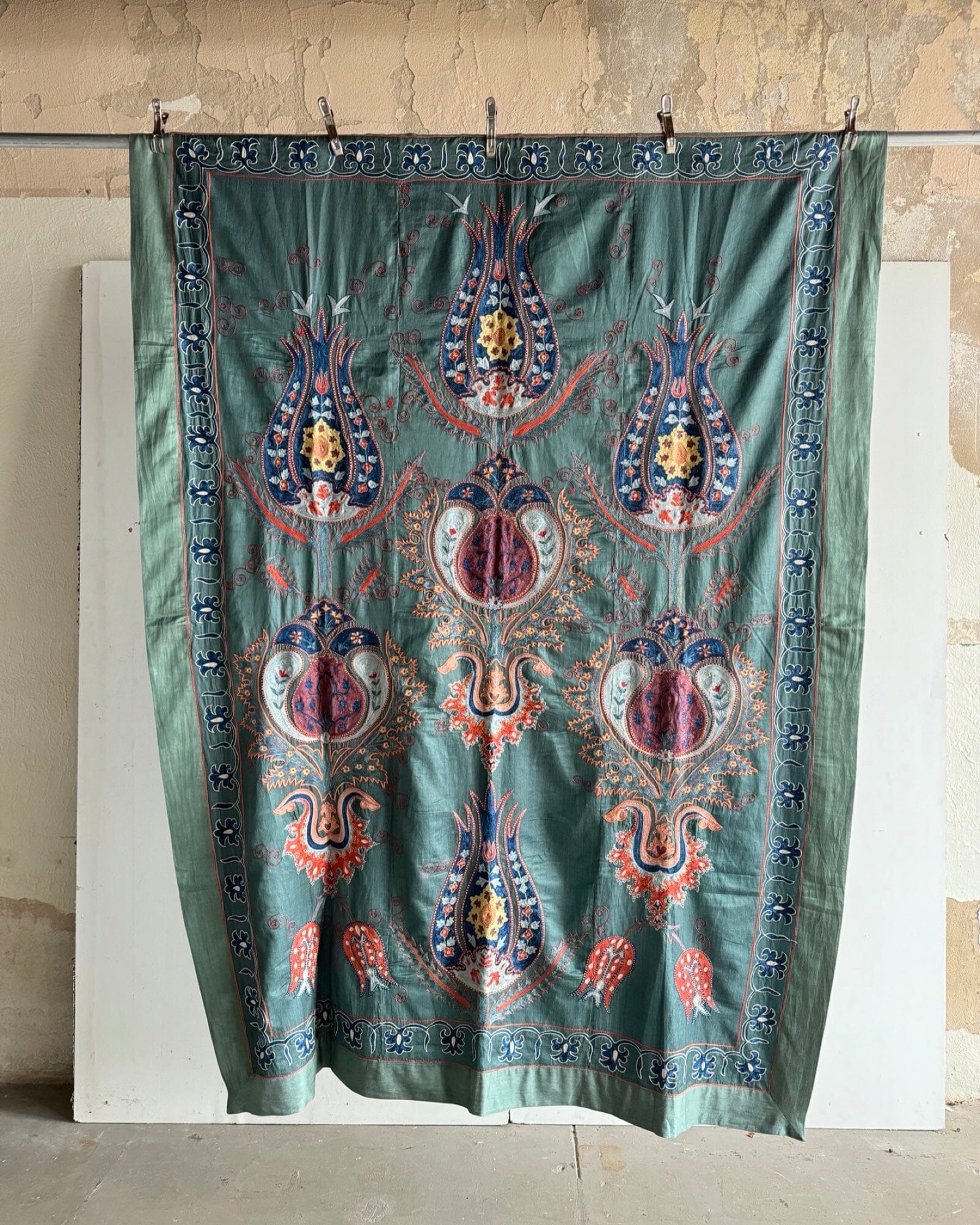 Hand Stitched Suzani (CSSU011024 | 64x88") Suzani Aziz Suzani