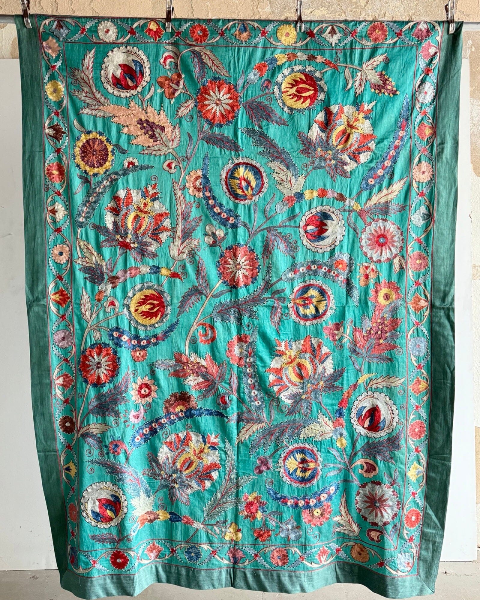 Hand Stitched Suzani (CSSU011224 | 65x87") Suzani Aziz Suzani