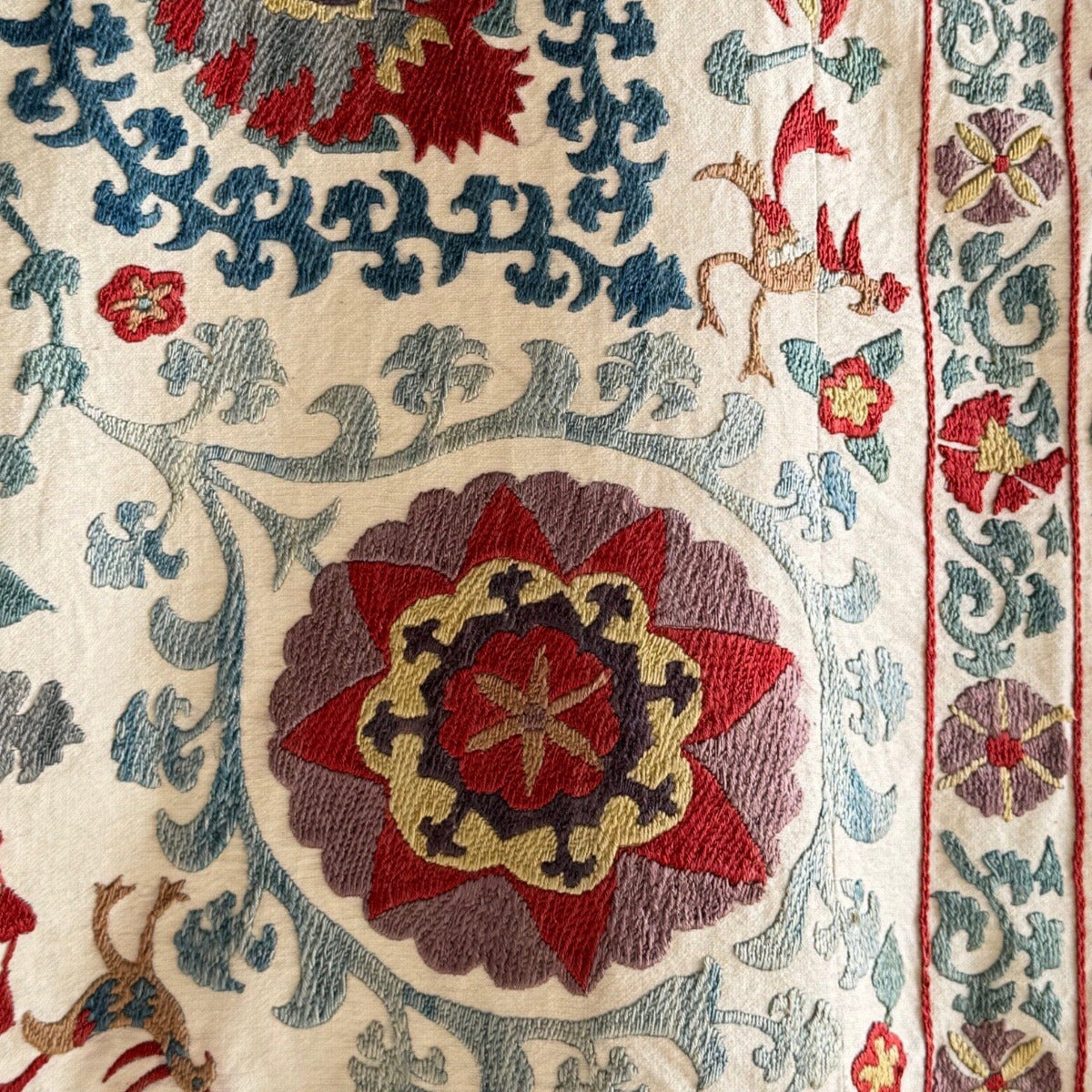 Hand Stitched Suzani (CSSU011424 |60x64" ) Suzani Aziz Suzani