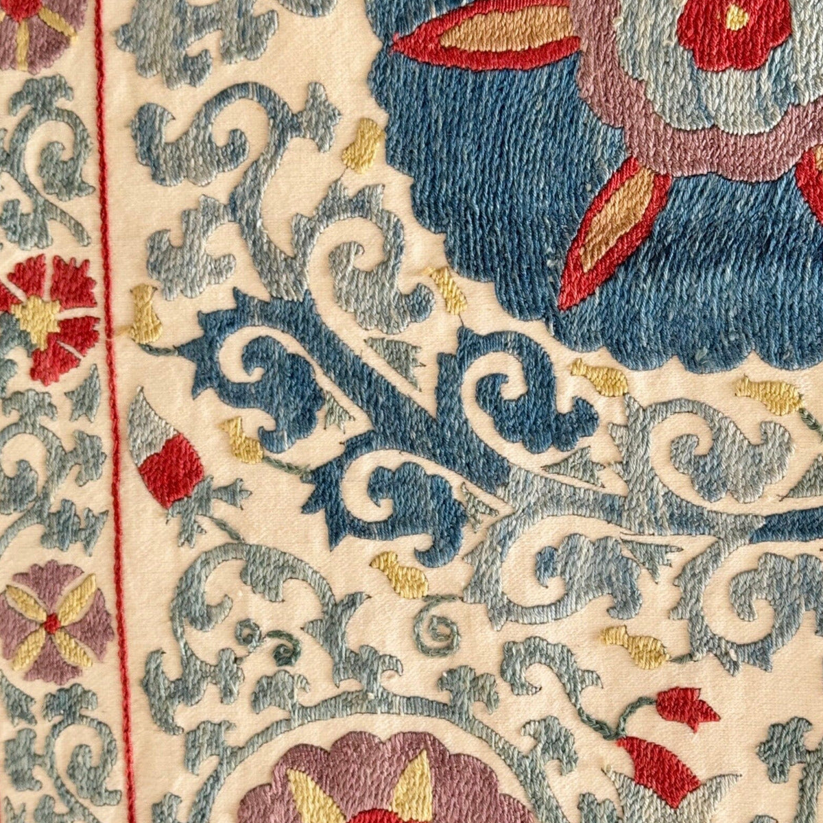 Hand Stitched Suzani (CSSU011424 |60x64" ) Suzani Aziz Suzani