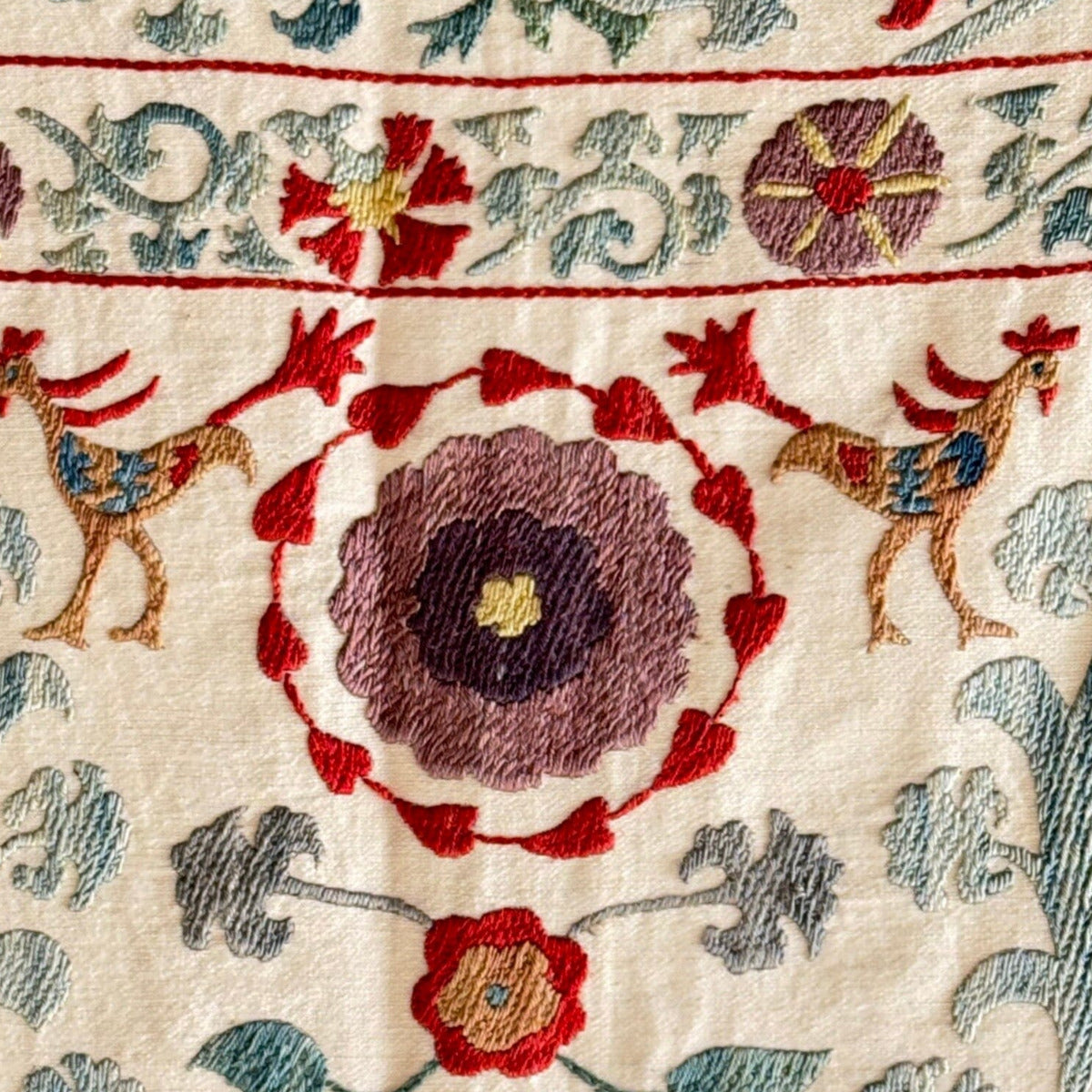 Hand Stitched Suzani (CSSU011424 |60x64" ) Suzani Aziz Suzani