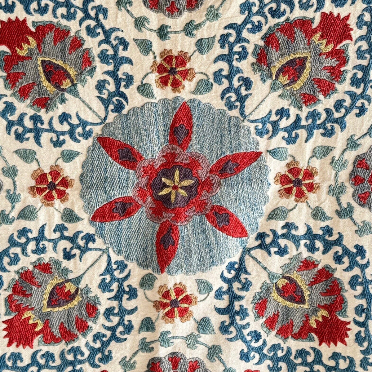 Hand Stitched Suzani (CSSU011424 |60x64" ) Suzani Aziz Suzani