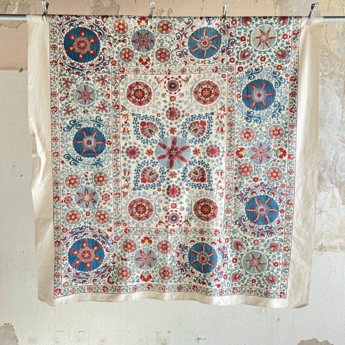 Hand Stitched Suzani (CSSU011424 |60x64" ) Suzani Aziz Suzani