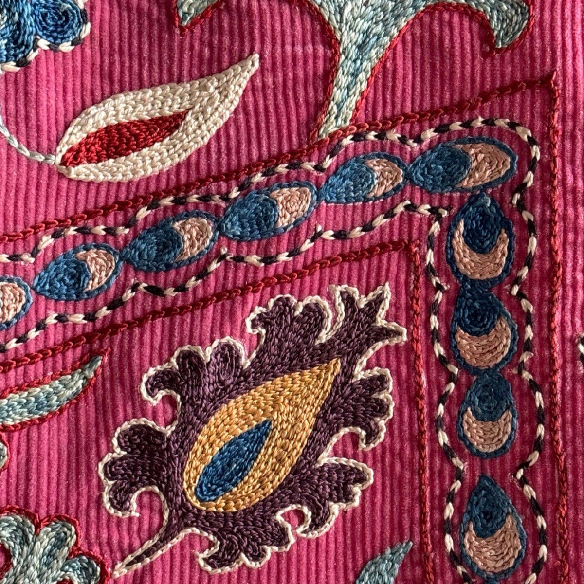 Hand Stitched Suzani (CSSU011624 | 64 X 90") Suzani Aziz Suzani