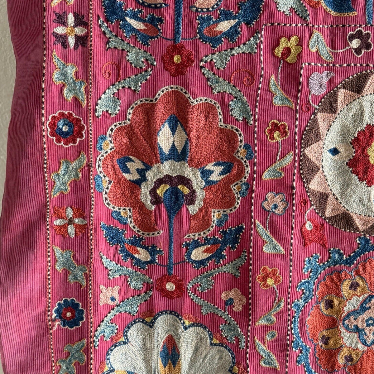 Hand Stitched Suzani (CSSU011624 | 64 X 90") Suzani Aziz Suzani