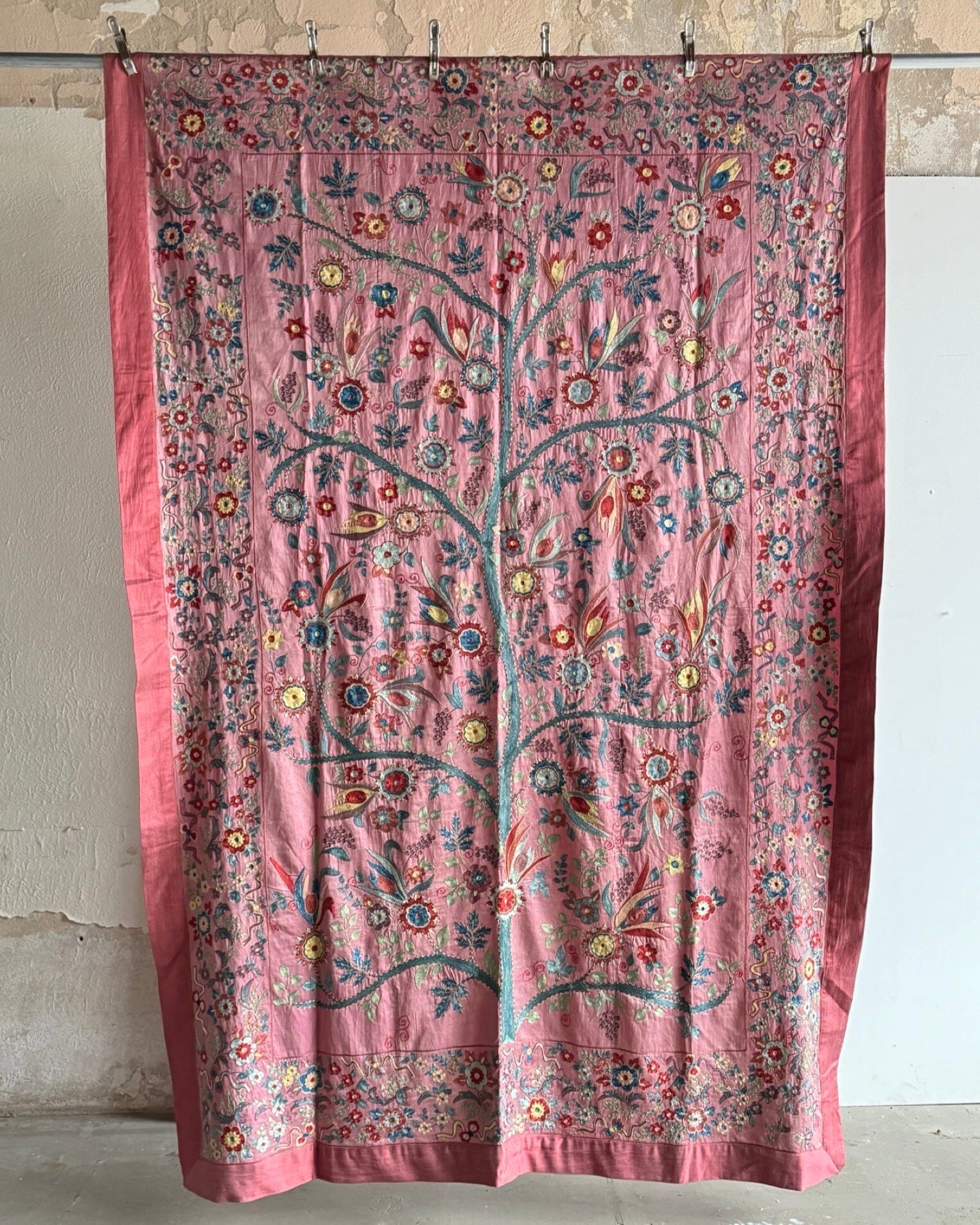 Hand Stitched Suzani (CSSU011724 | 65"x96") Suzani Aziz Suzani