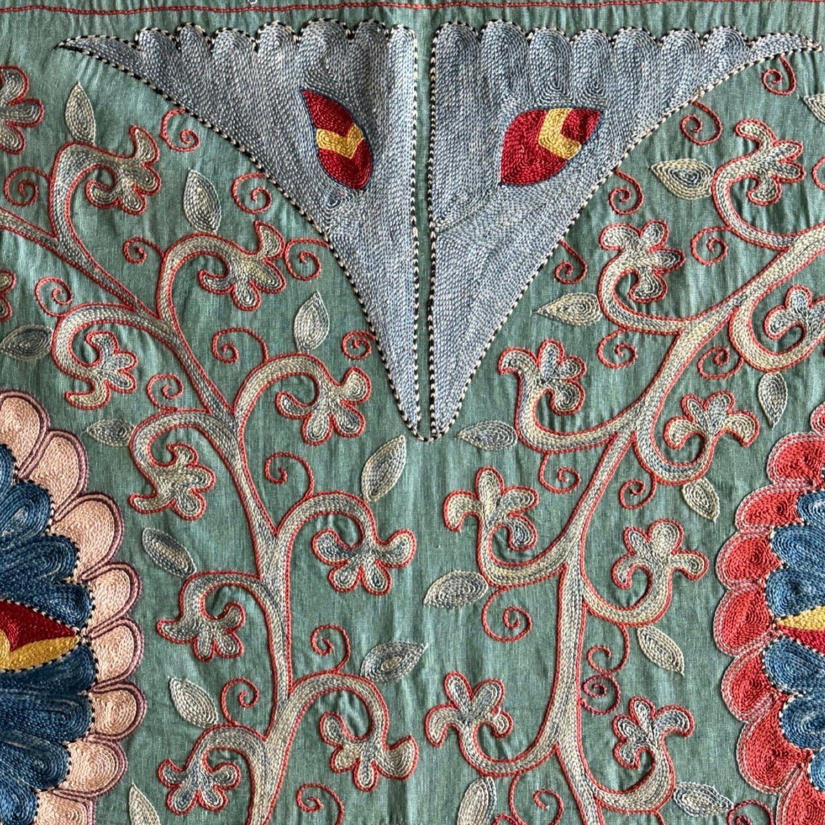 Hand Stitched Suzani (CSSU011824 | 63"x82") Suzani Aziz Suzani