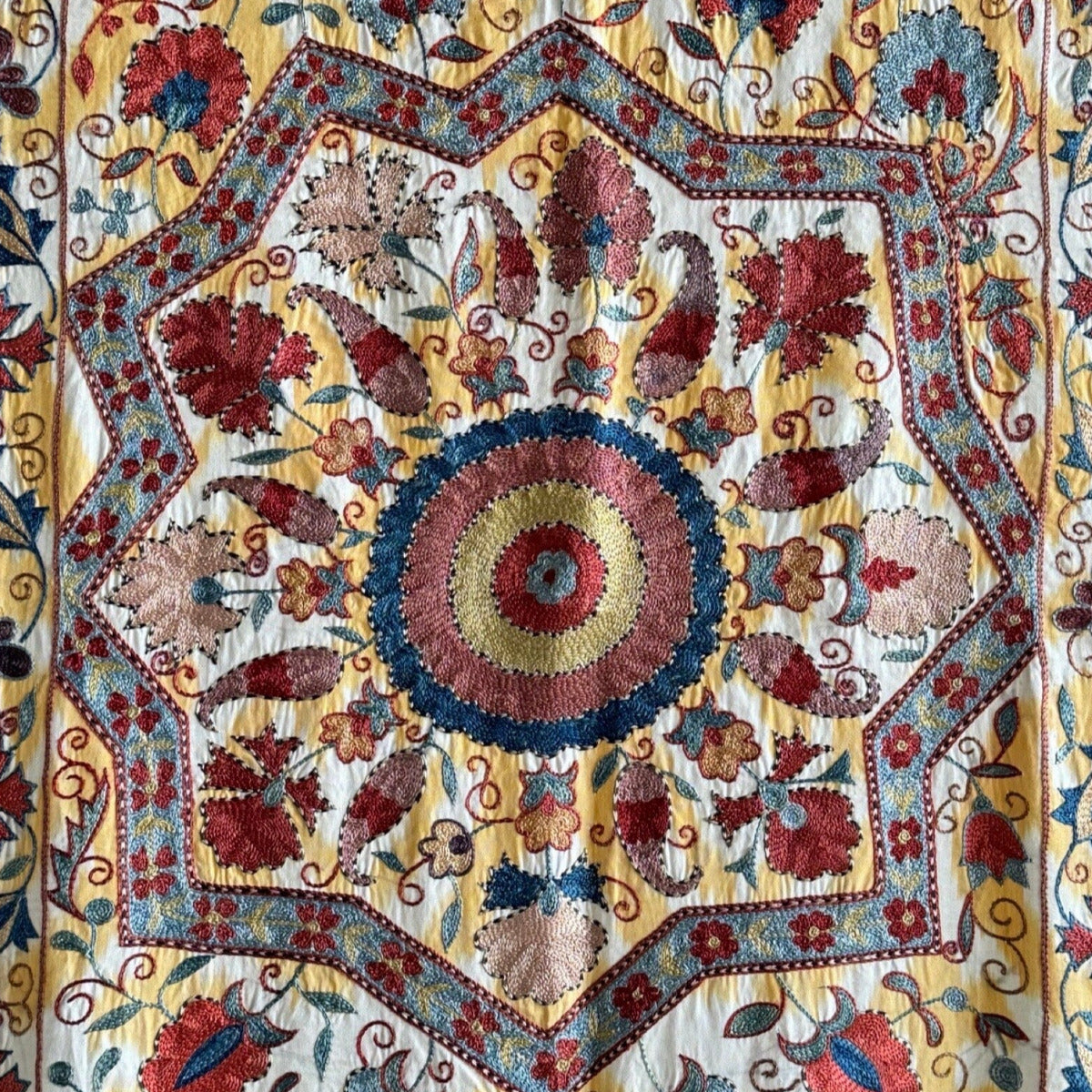 Hand Stitched Suzani (CSSU012024 | 70 x 87") Suzani Aziz Suzani