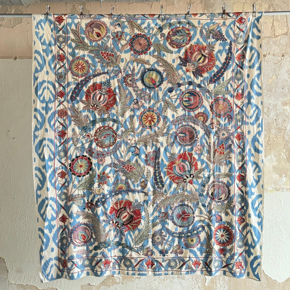 Hand Stitched Suzani (CSSU012124 | 70 x 80") Suzani Aziz Suzani 