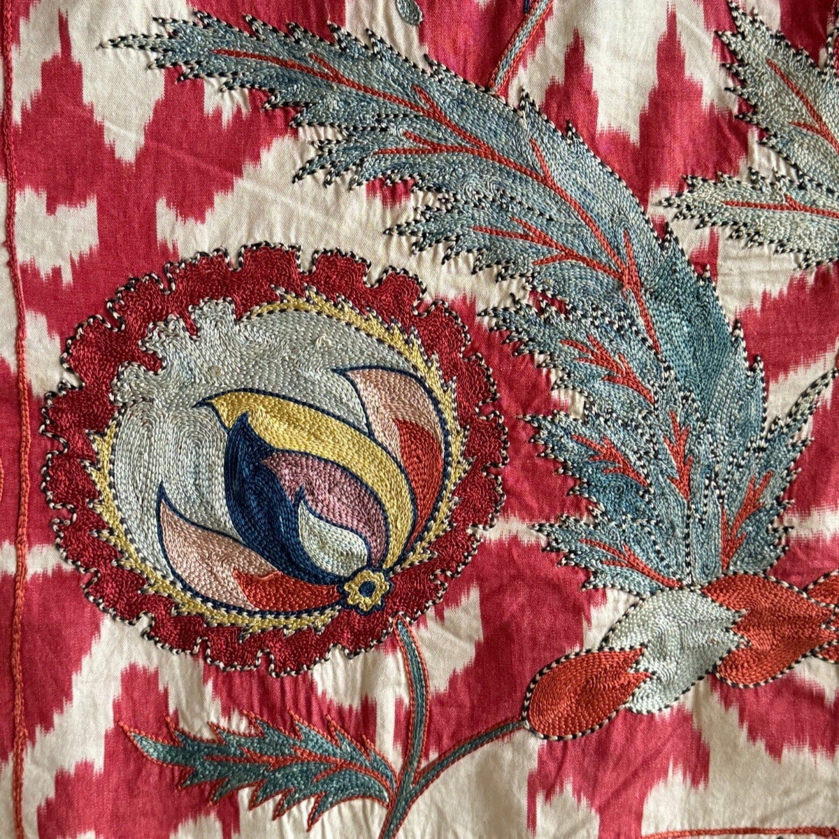 Hand Stitched Suzani (CSSU012224 | 81 x 69") Suzani Aziz Suzani