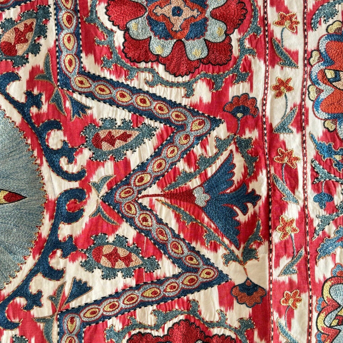 Hand Stitched Suzani (CSSU012624 | 71 x 88") Suzani Aziz Suzani