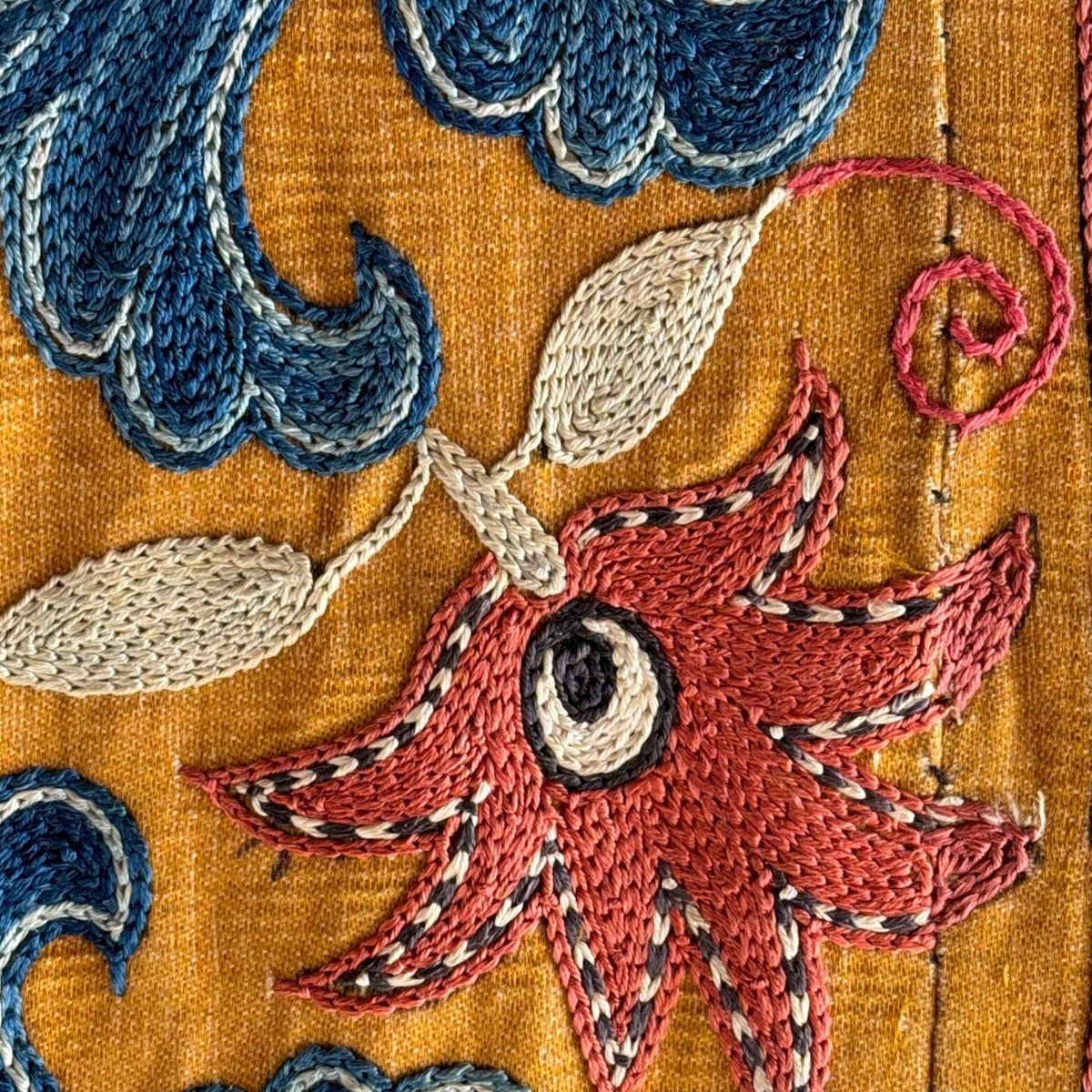 Hand Stitched Suzani (CSSU012924 | 84 x 110") Suzani Aziz Suzani