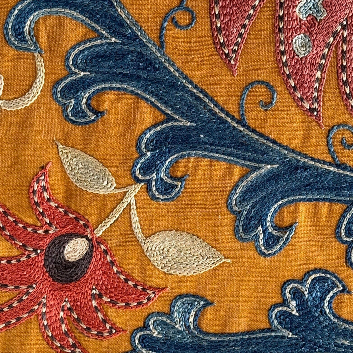 Hand Stitched Suzani (CSSU012924 | 84 x 110") Suzani Aziz Suzani