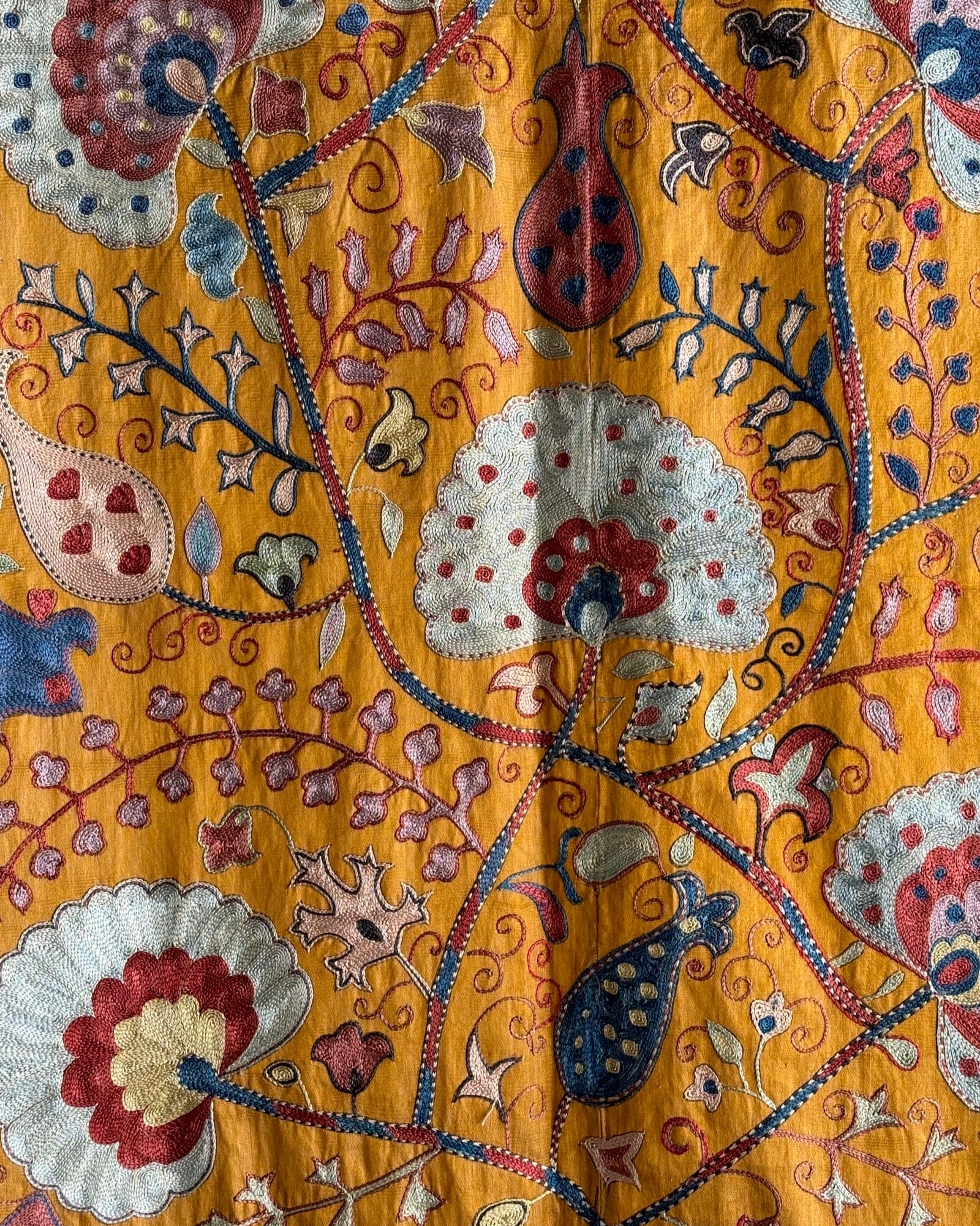 Hand Stitched Suzani (CSSU012924 | 84 x 110") Suzani Aziz Suzani