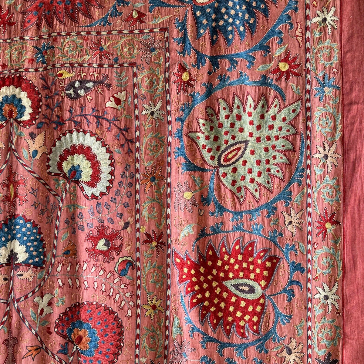 Hand Stitched Suzani (CSSU013124 | 84 x 110") Suzani Aziz Suzani