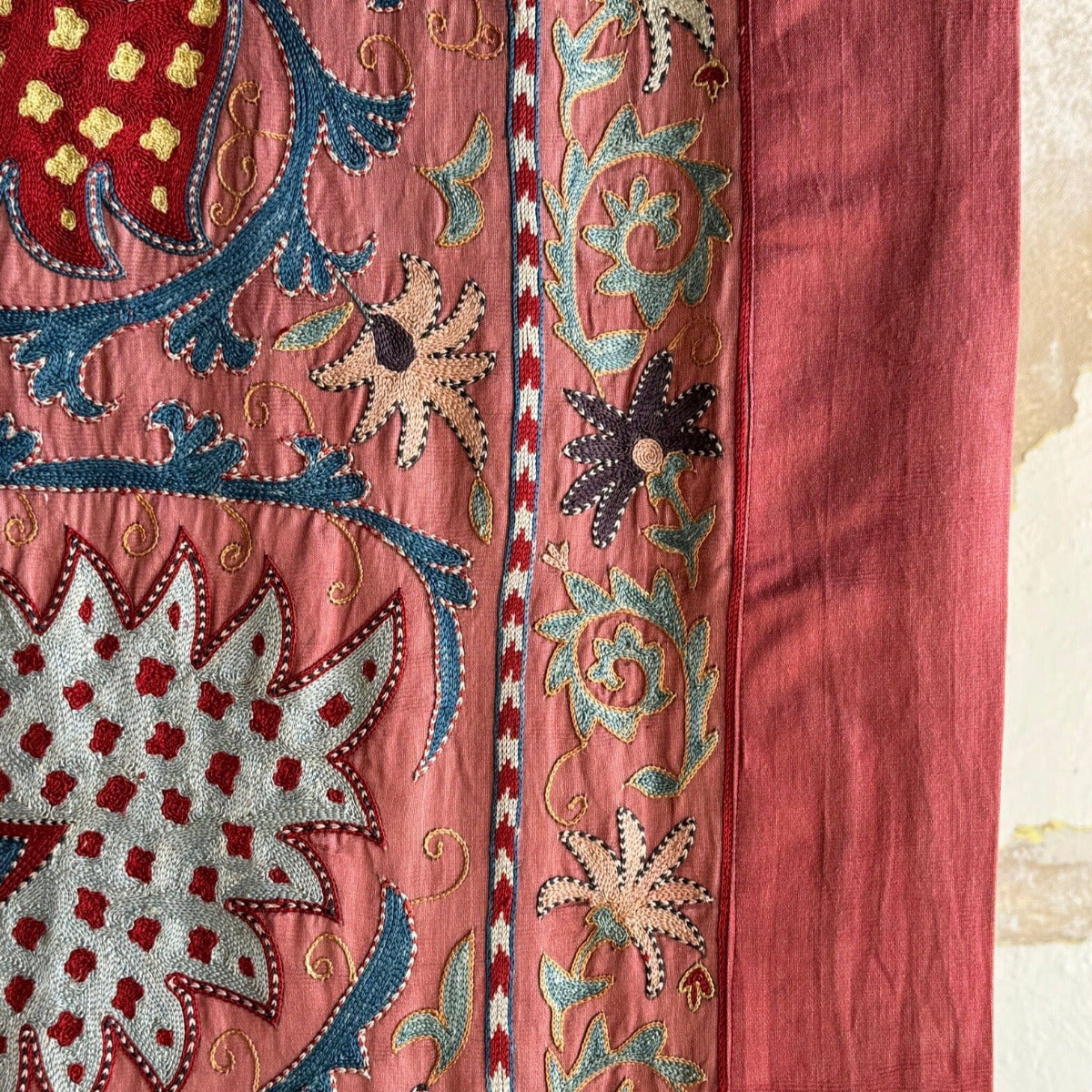 Hand Stitched Suzani (CSSU013124 | 84 x 110") Suzani Aziz Suzani