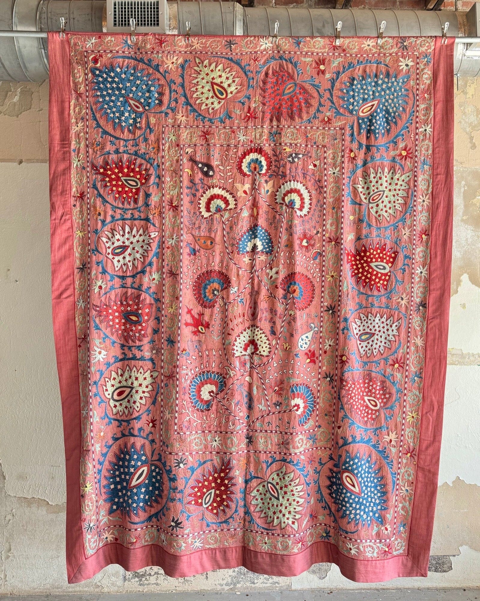 Hand Stitched Suzani (CSSU013124 | 84 x 110") Suzani Aziz Suzani