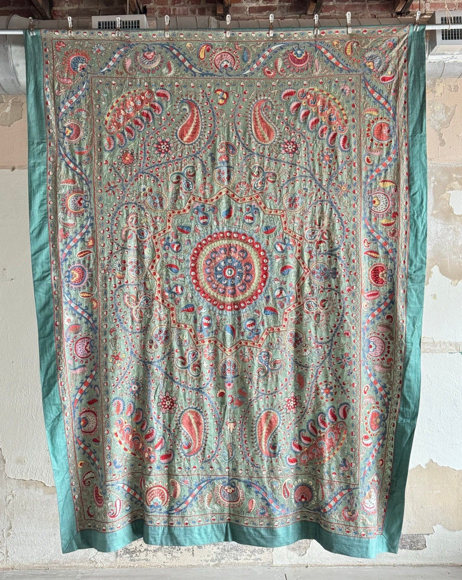 Hand Stitched Suzani (CSSU013524 |88x120") Suzani Aziz Suzani