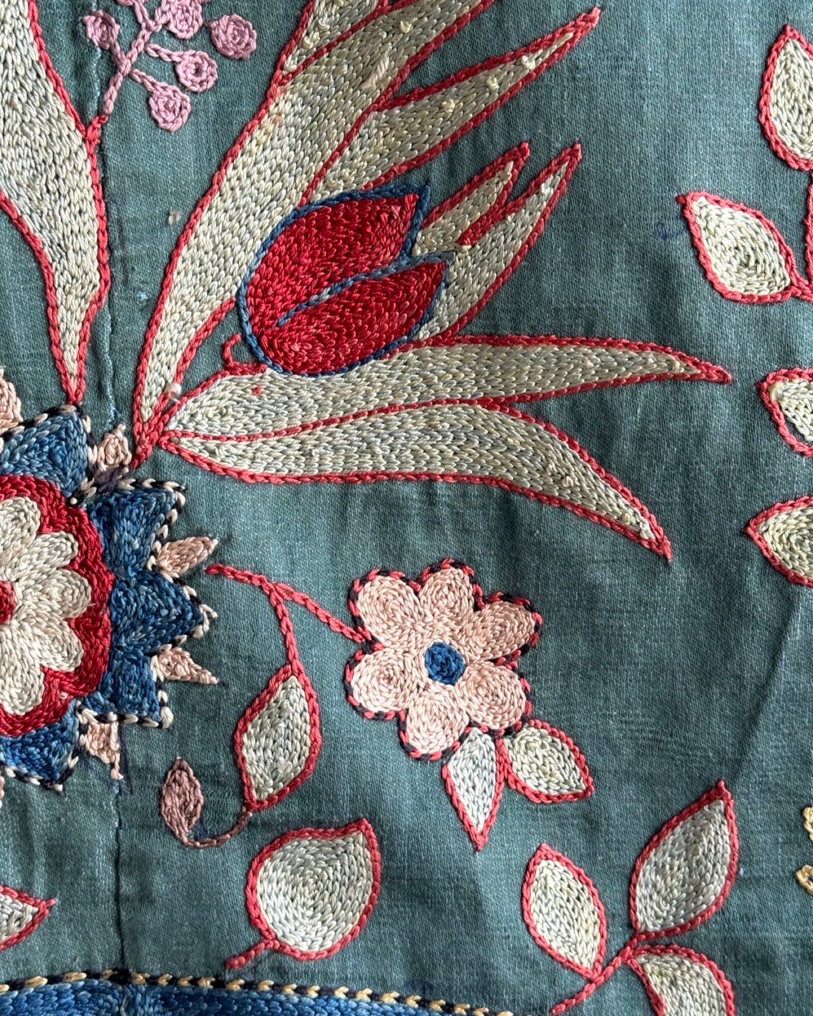 Hand Stitched Suzani (CSSU070124 | 67 x 102") Suzani Aziz Suzani