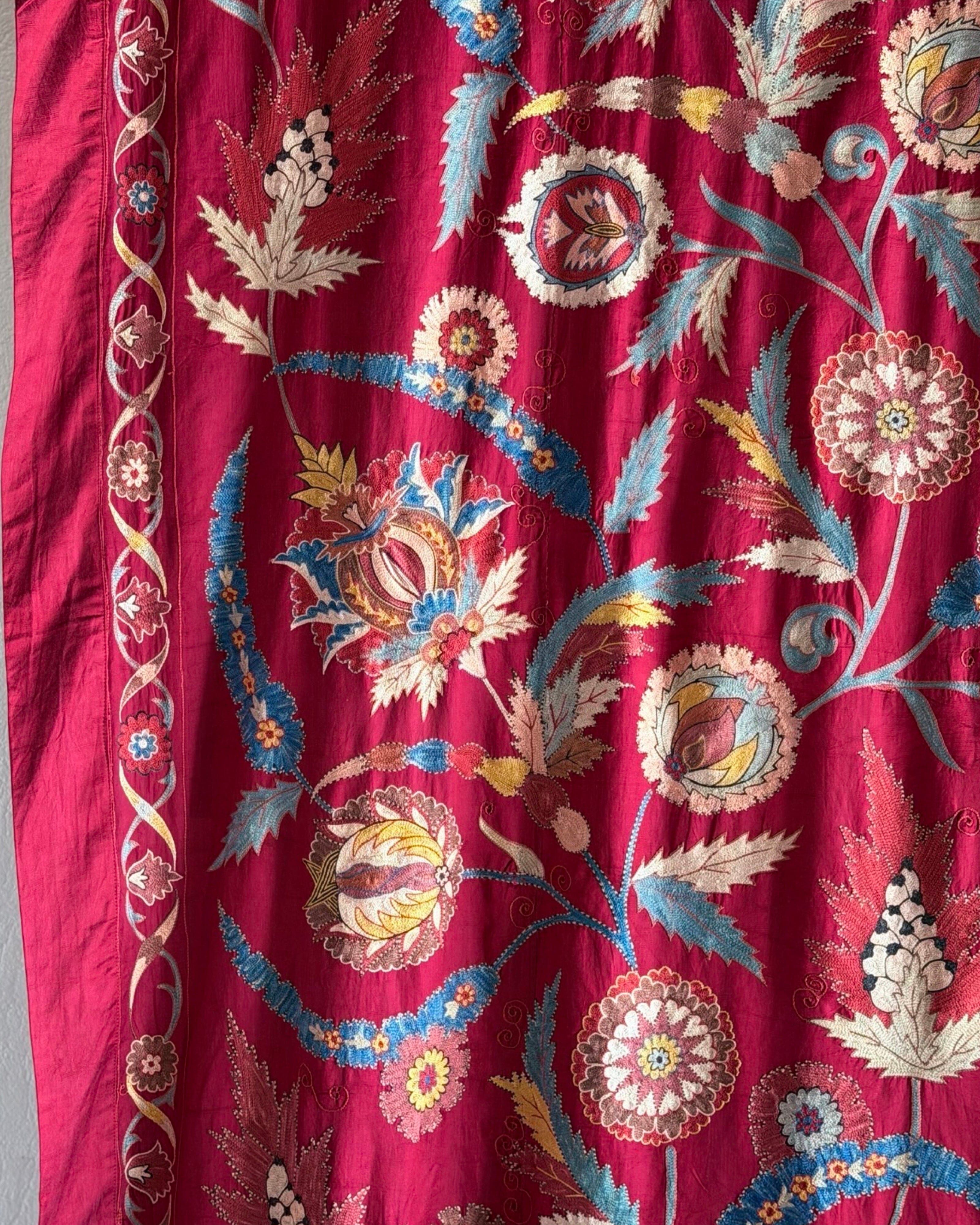 Hand Stitched Suzani (CSSU072123 | 104 x 128") Suzani Aziz Suzani