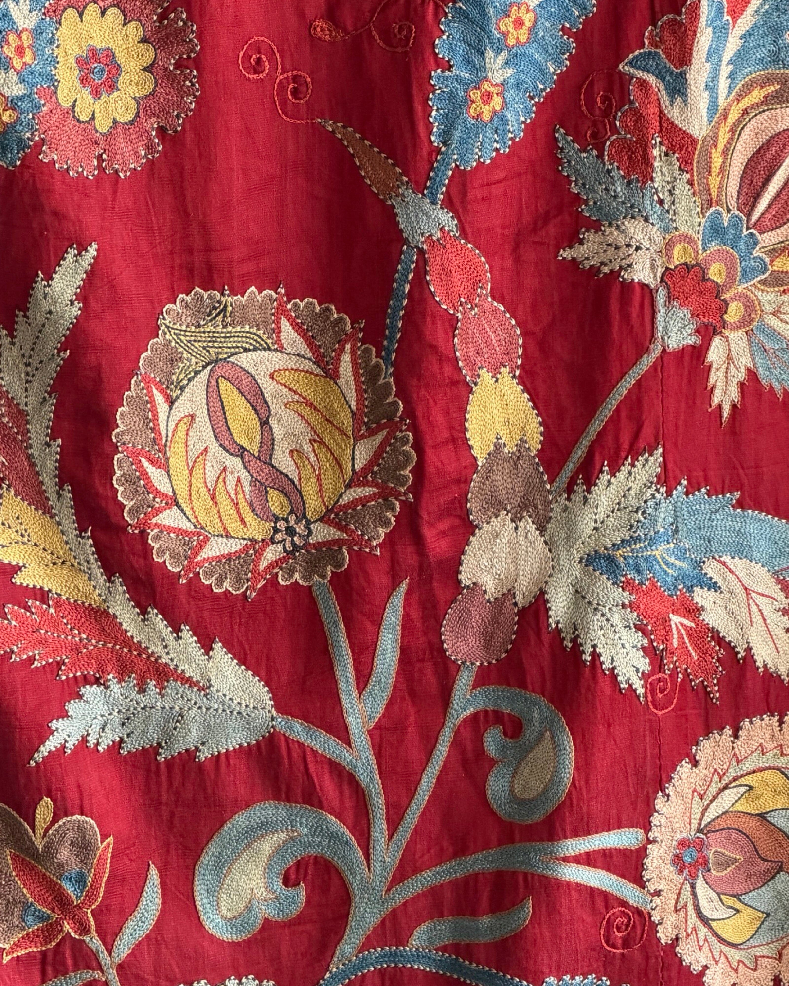 Hand Stitched Suzani (CSSU072123 | 104 x 128") Suzani Aziz Suzani
