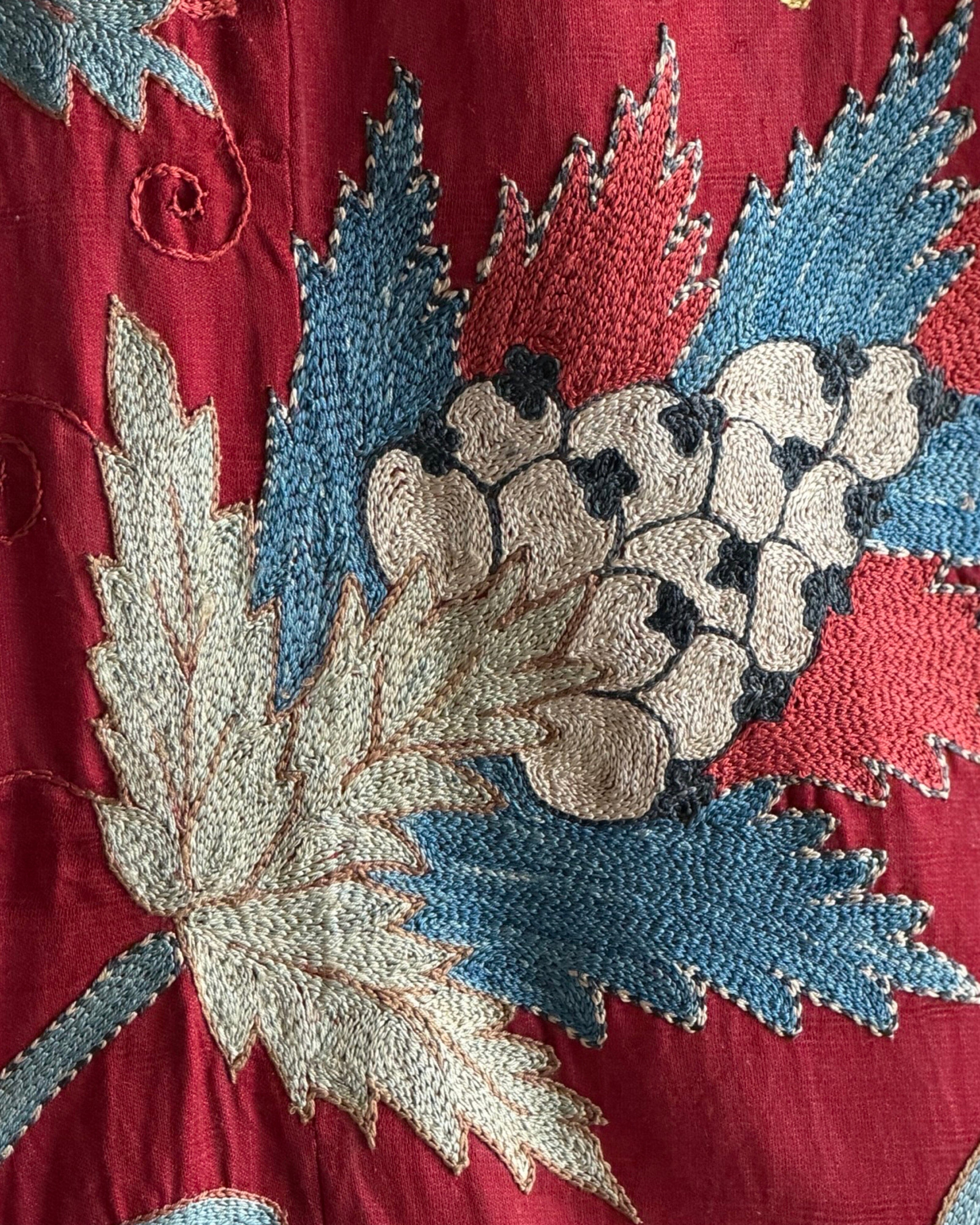 Hand Stitched Suzani (CSSU072123 | 104 x 128") Suzani Aziz Suzani