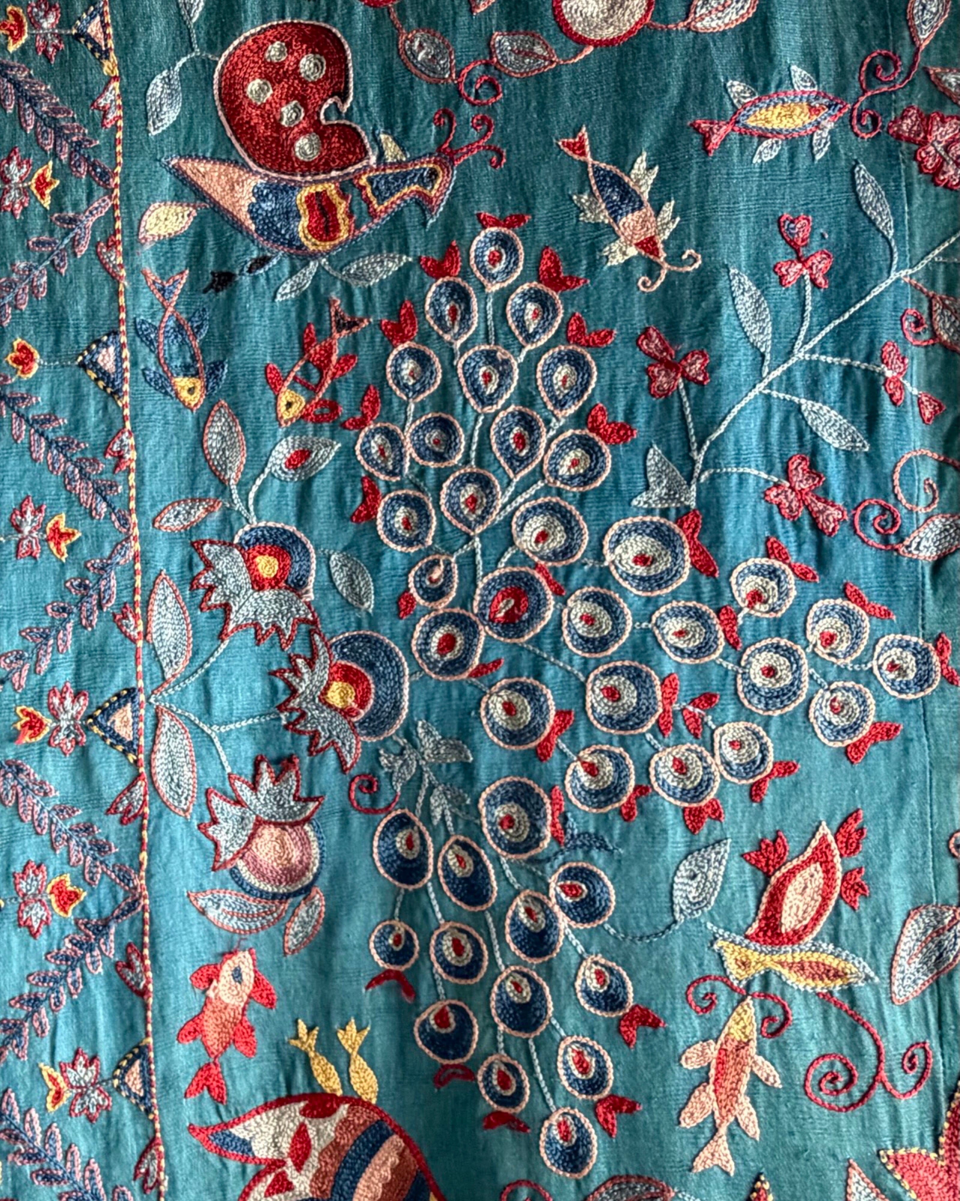 Hand Stitched Suzani (CSSU072523 | 136 x 100") Suzani Aziz Suzani