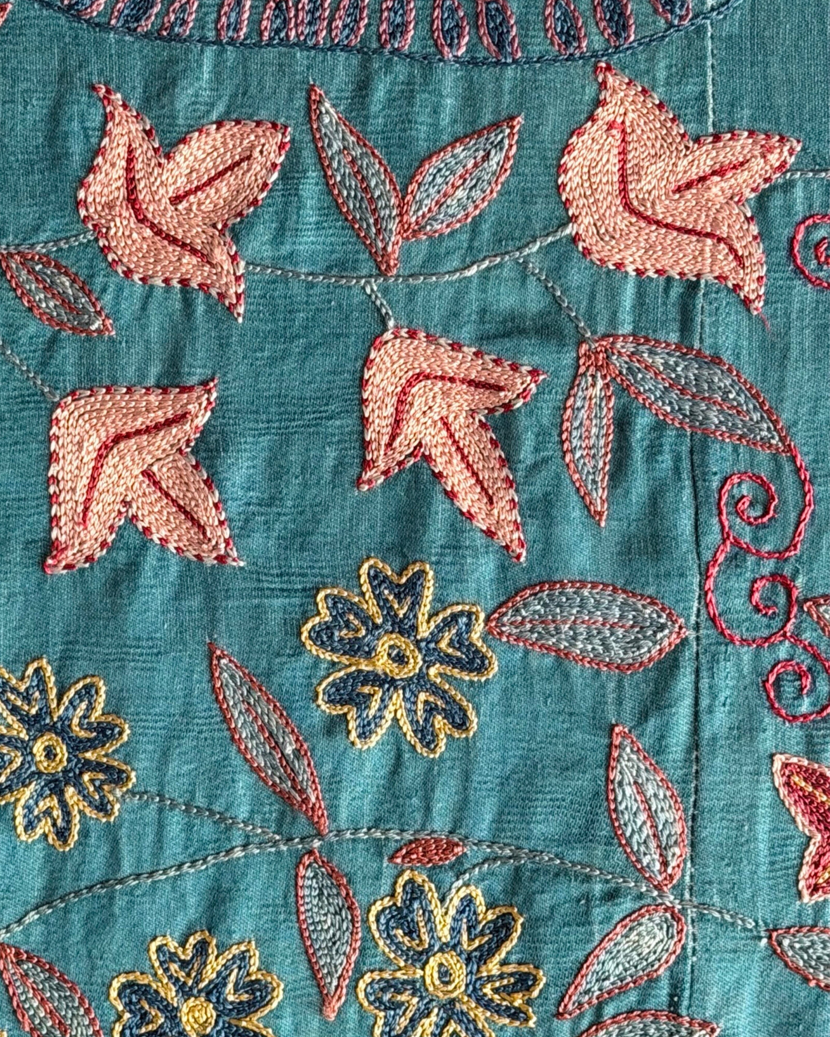 Hand Stitched Suzani (CSSU072523 | 136 x 100") Suzani Aziz Suzani