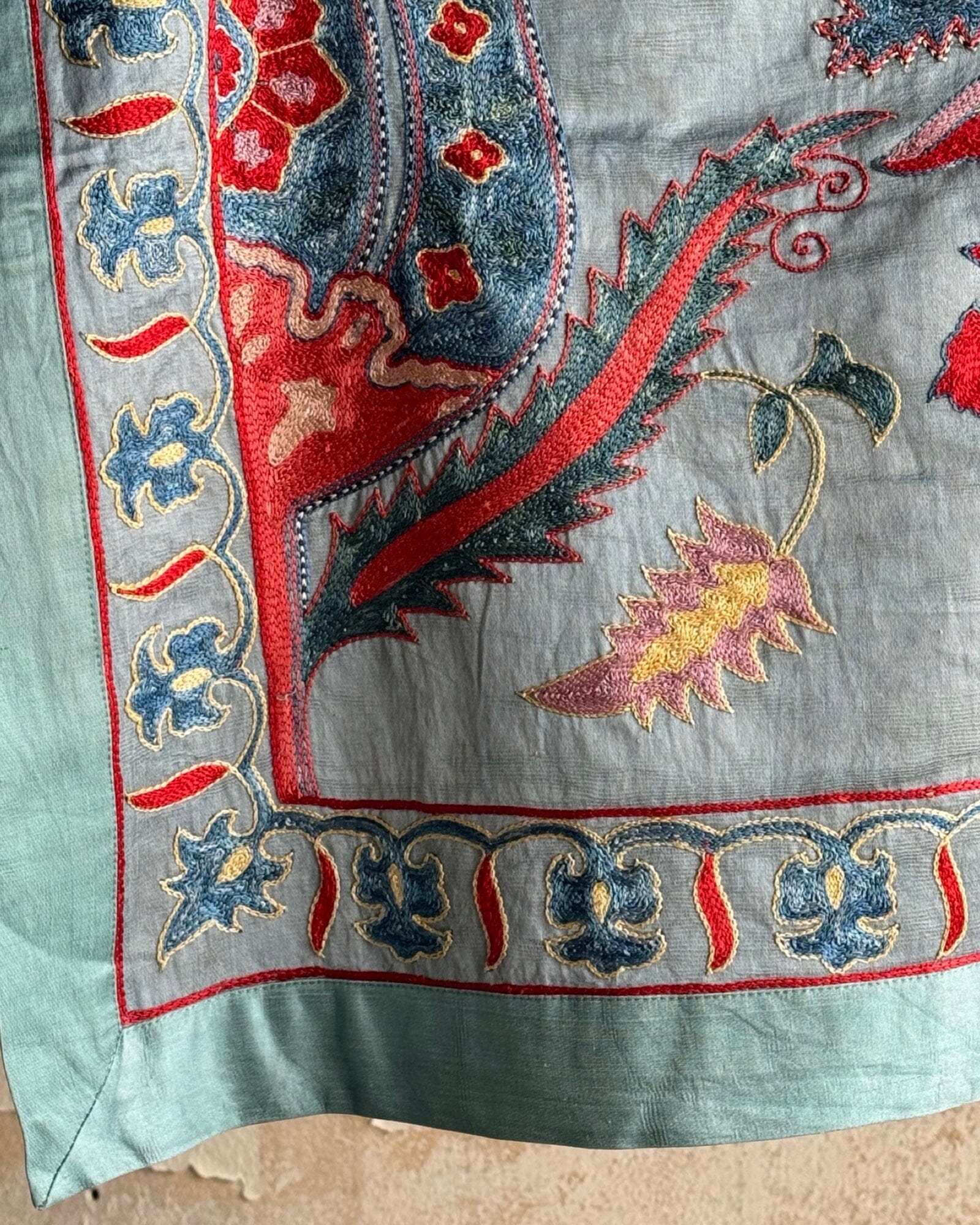 Hand Stitched Suzani (CSSU080424 | 43 x 61") Suzani Aziz Suzani