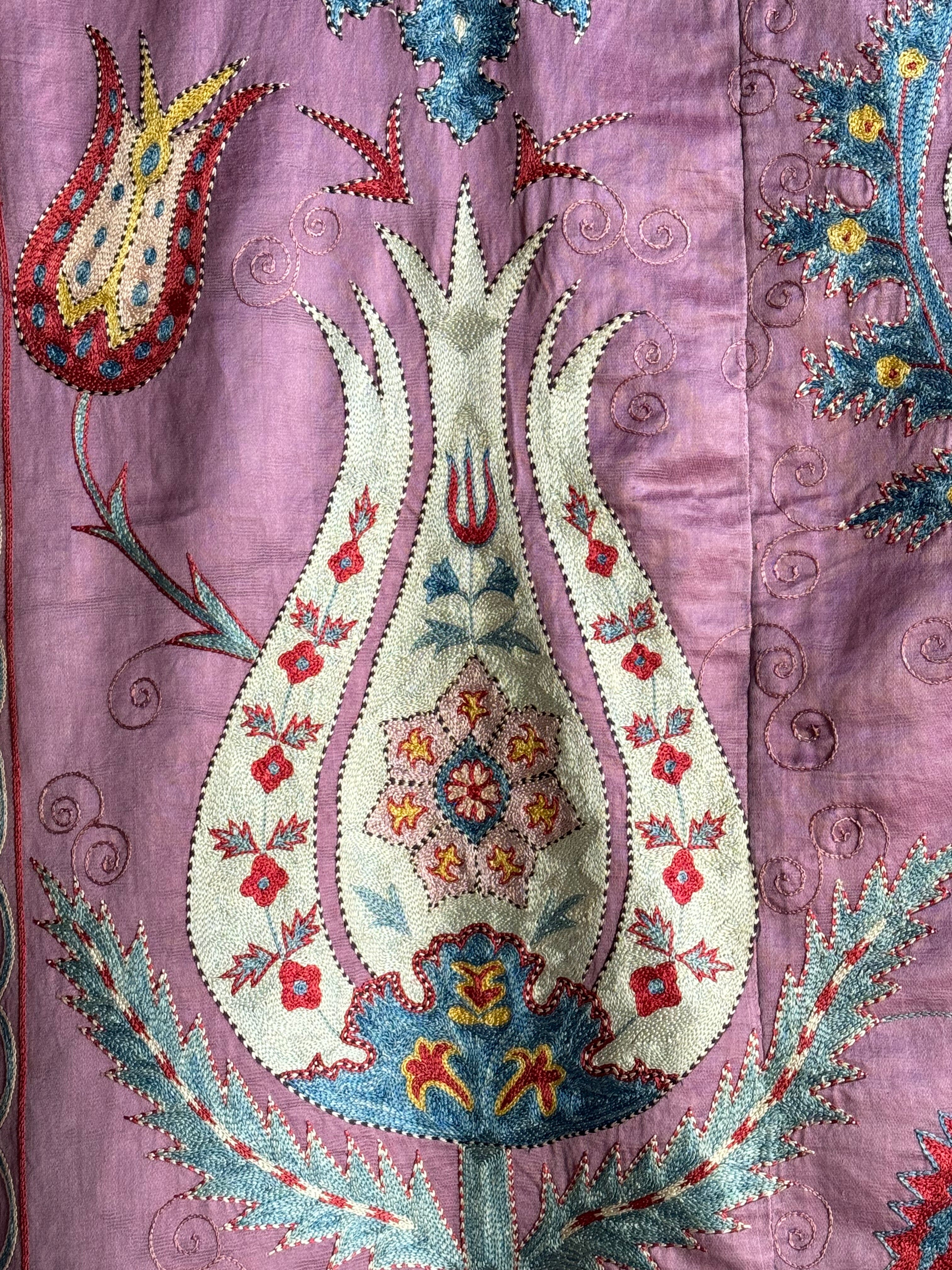 Hand Stitched Suzani (CSSU081124 | 43 x 62") Suzani Aziz Suzani