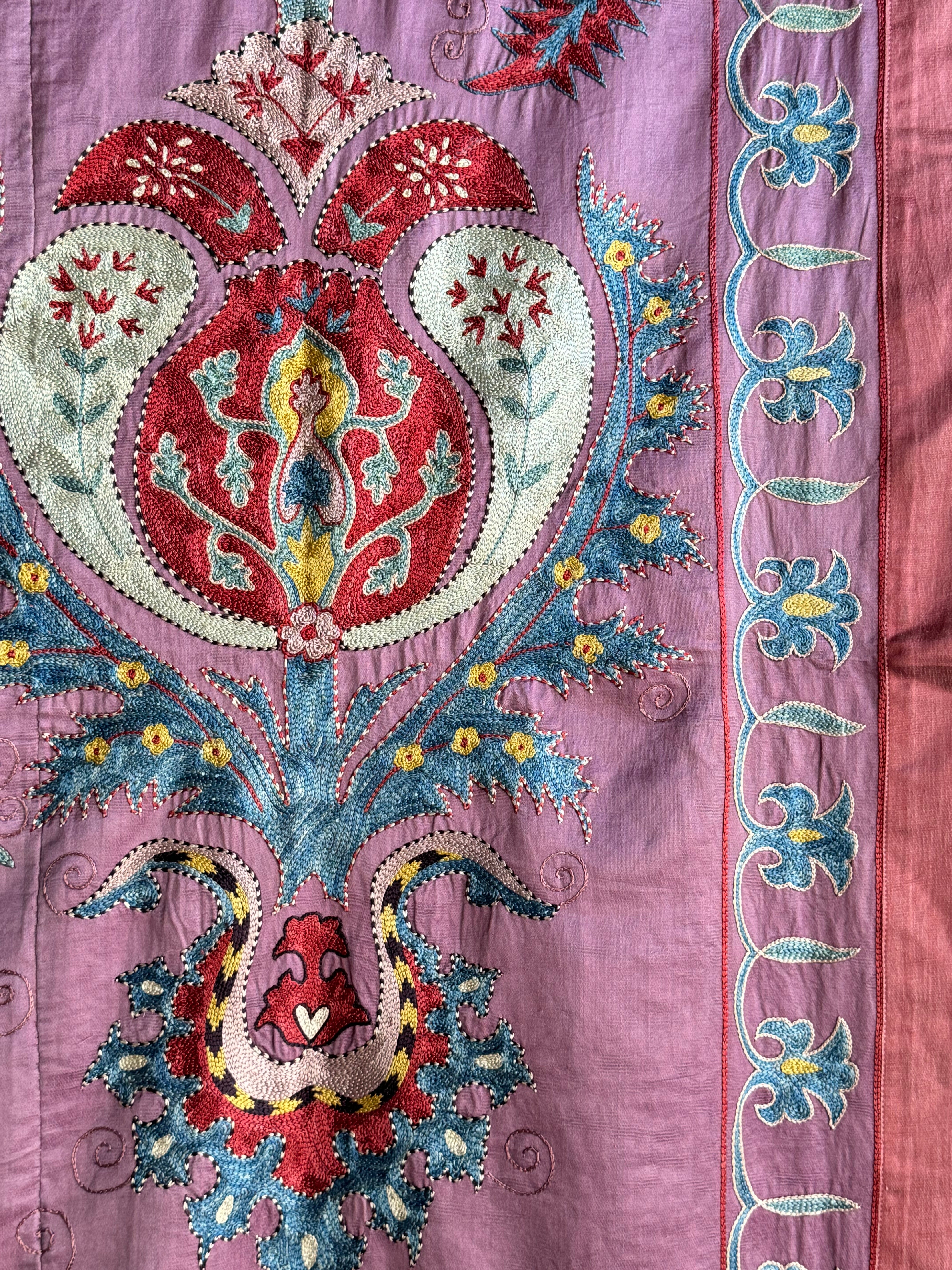 Hand Stitched Suzani (CSSU081124 | 43 x 62") Suzani Aziz Suzani