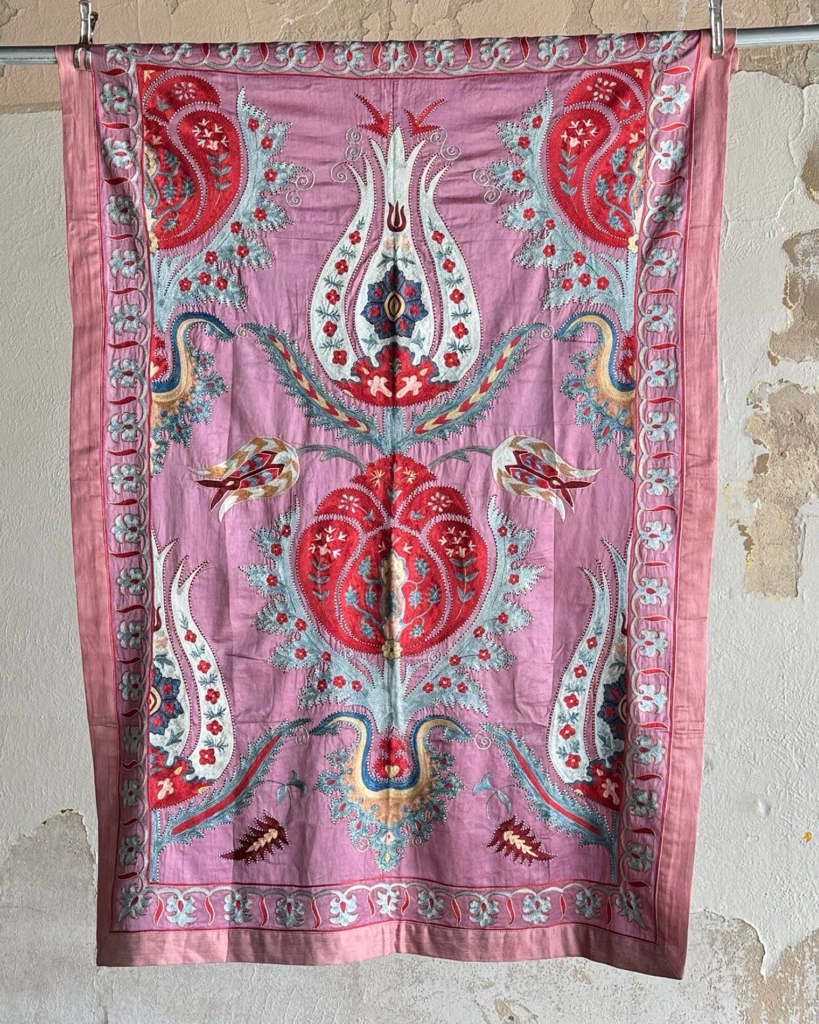 Hand Stitched Suzani (CSSU081124 | 43 x 62") Suzani Aziz Suzani
