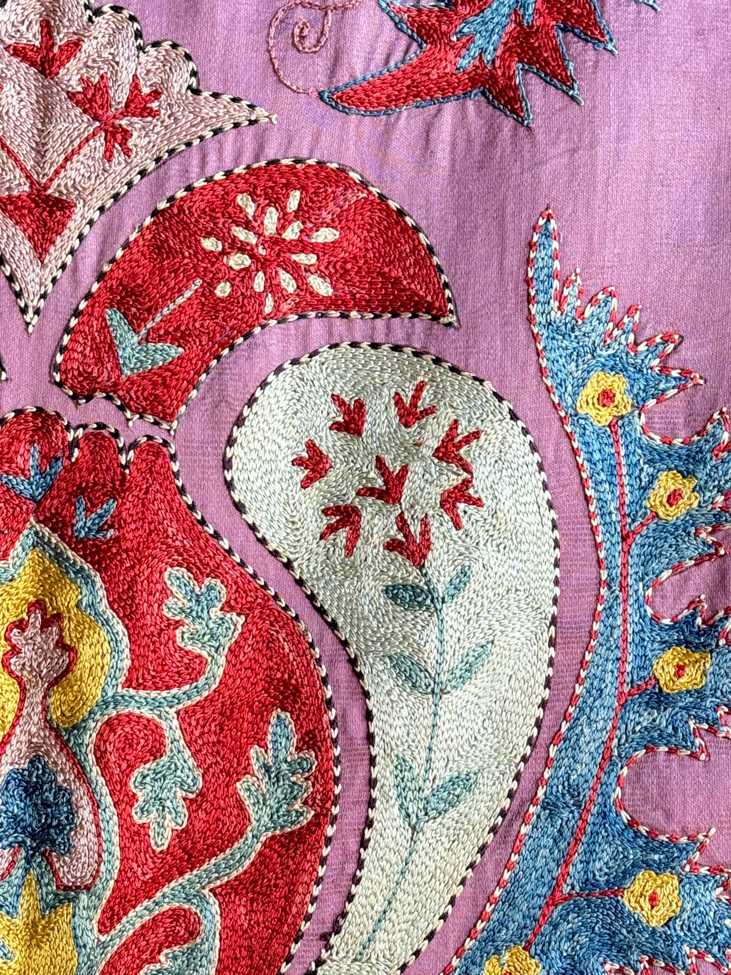 Hand Stitched Suzani (CSSU081124 | 43 x 62") Suzani Aziz Suzani