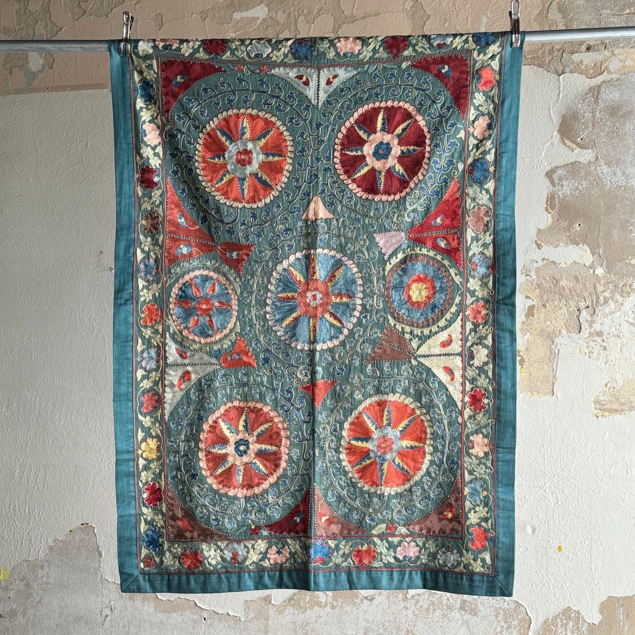 Hand Stitched Suzani (CSSU081224 | 42 x 58") Suzani Aziz Suzani