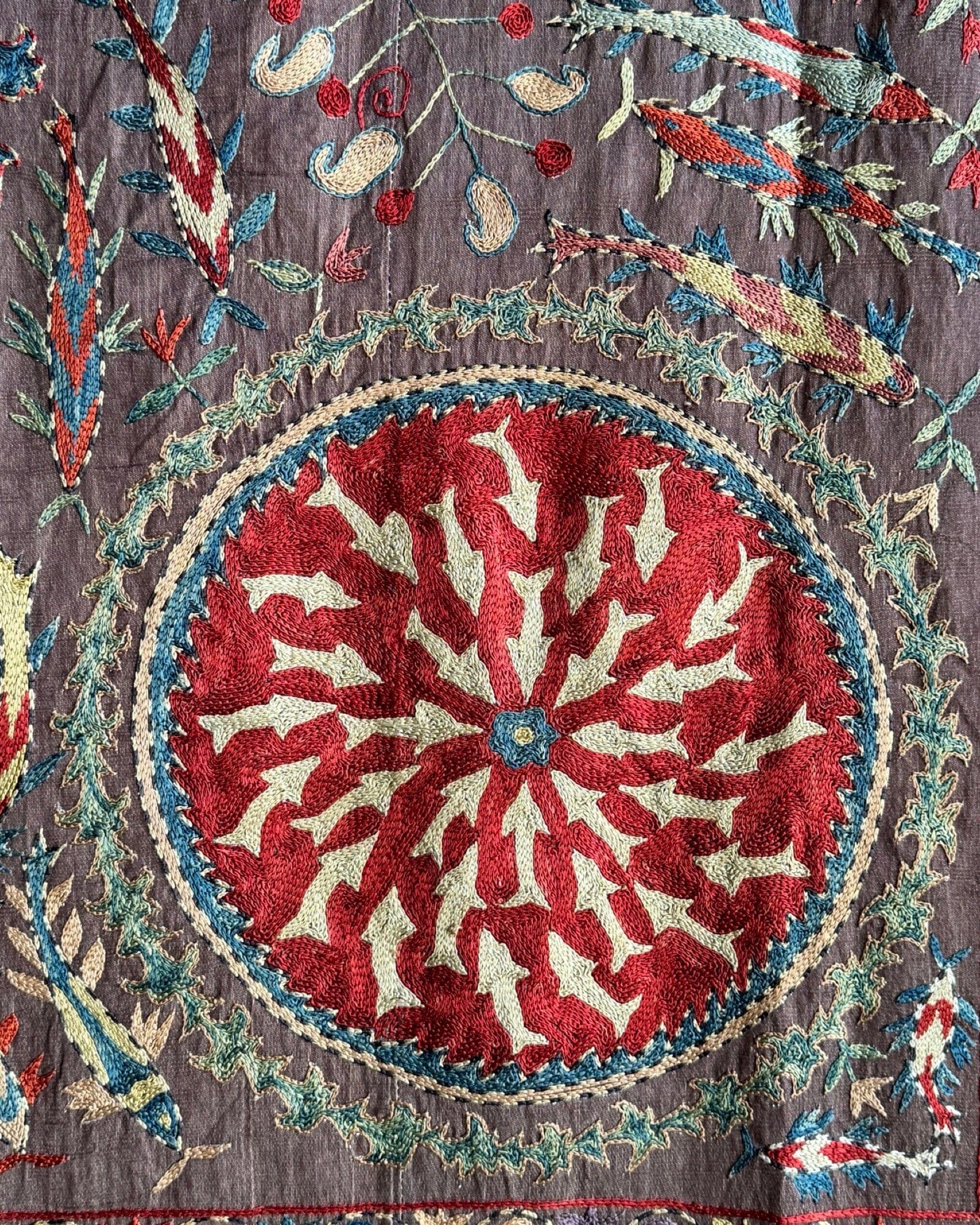 Hand Stitched Suzani (CSSU081324 | 63 x 82") Suzani Aziz Suzani