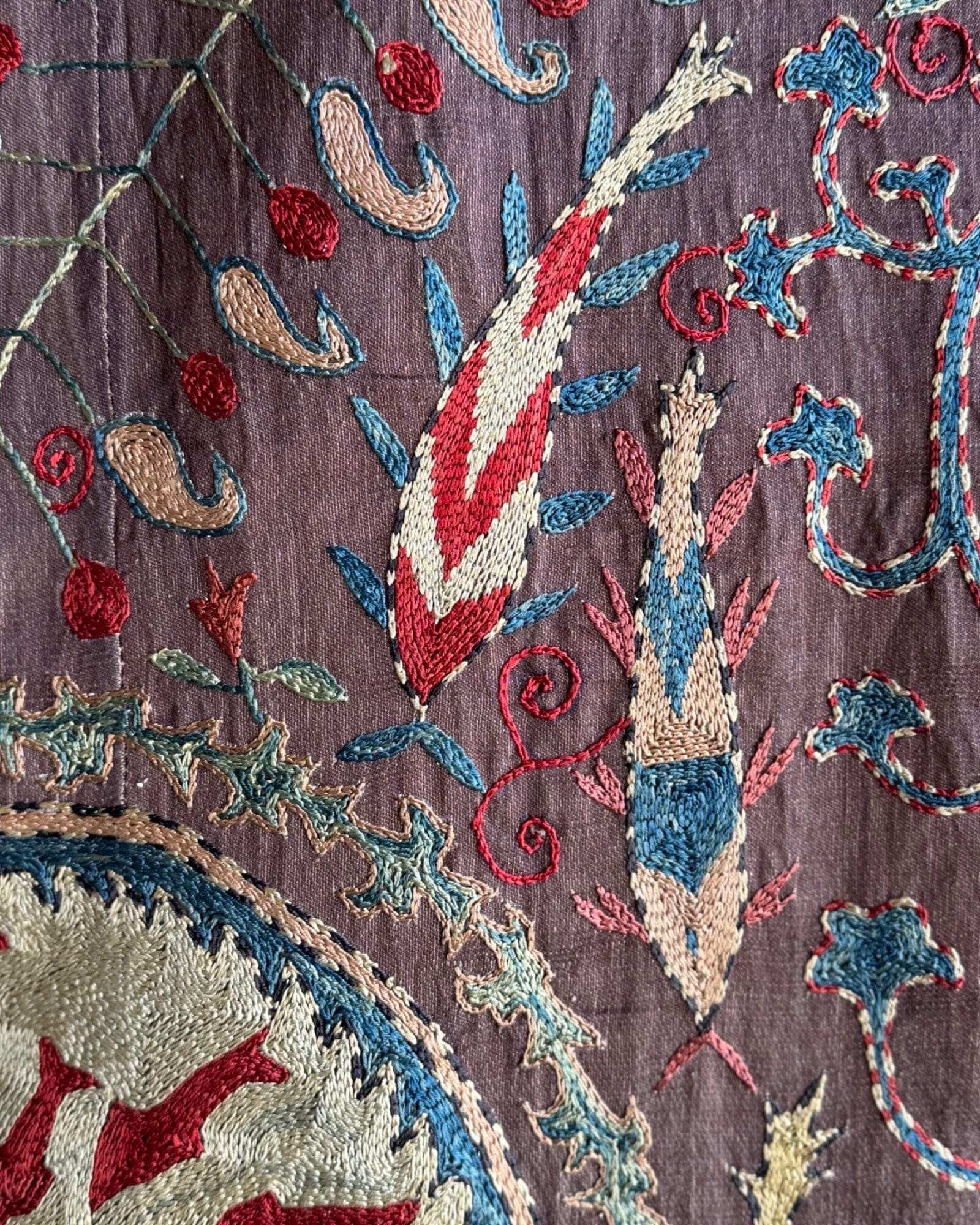 Hand Stitched Suzani (CSSU081324 | 63 x 82") Suzani Aziz Suzani