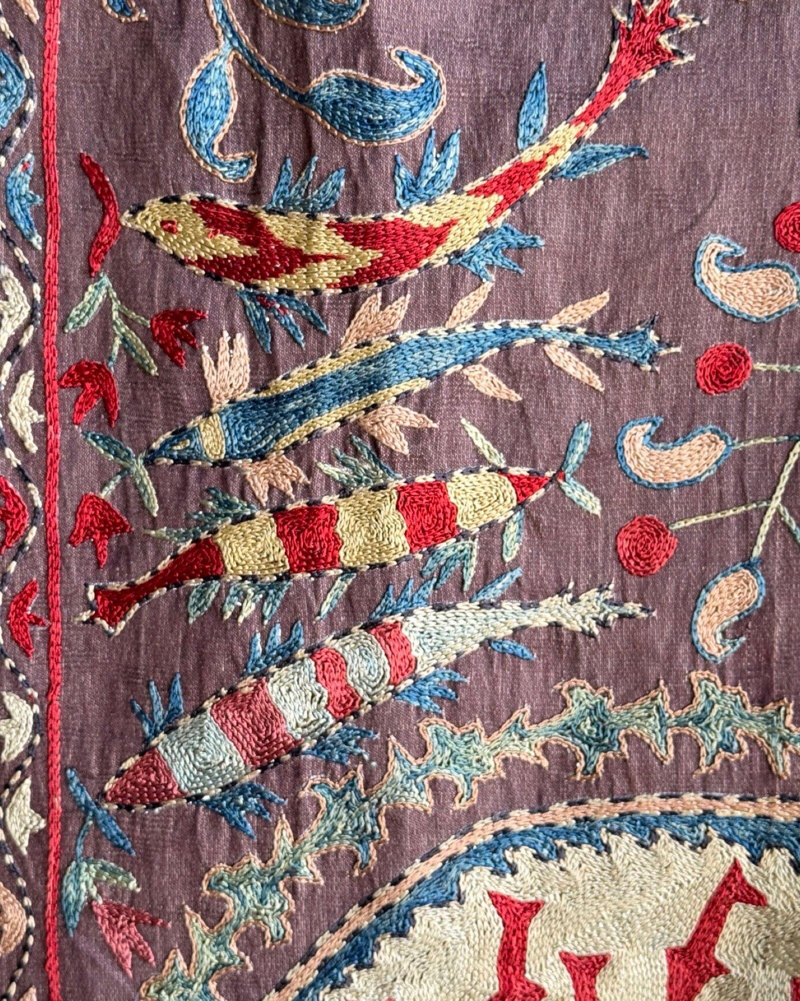 Hand Stitched Suzani (CSSU081324 | 63 x 82") Suzani Aziz Suzani