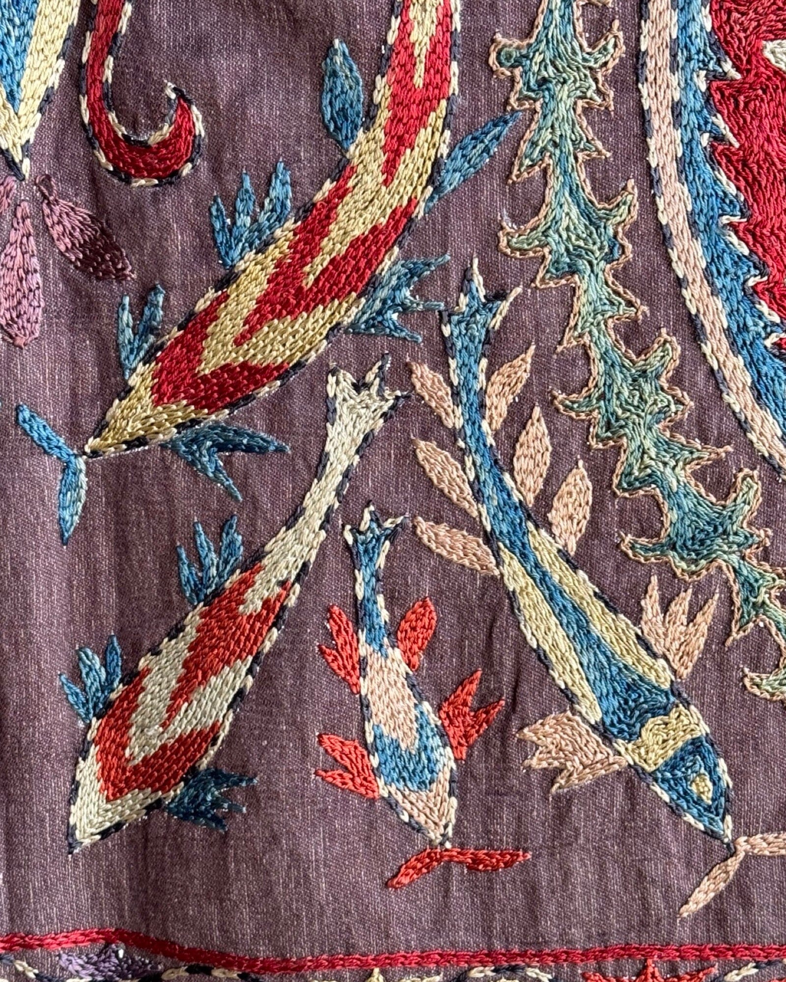 Hand Stitched Suzani (CSSU081324 | 63 x 82") Suzani Aziz Suzani