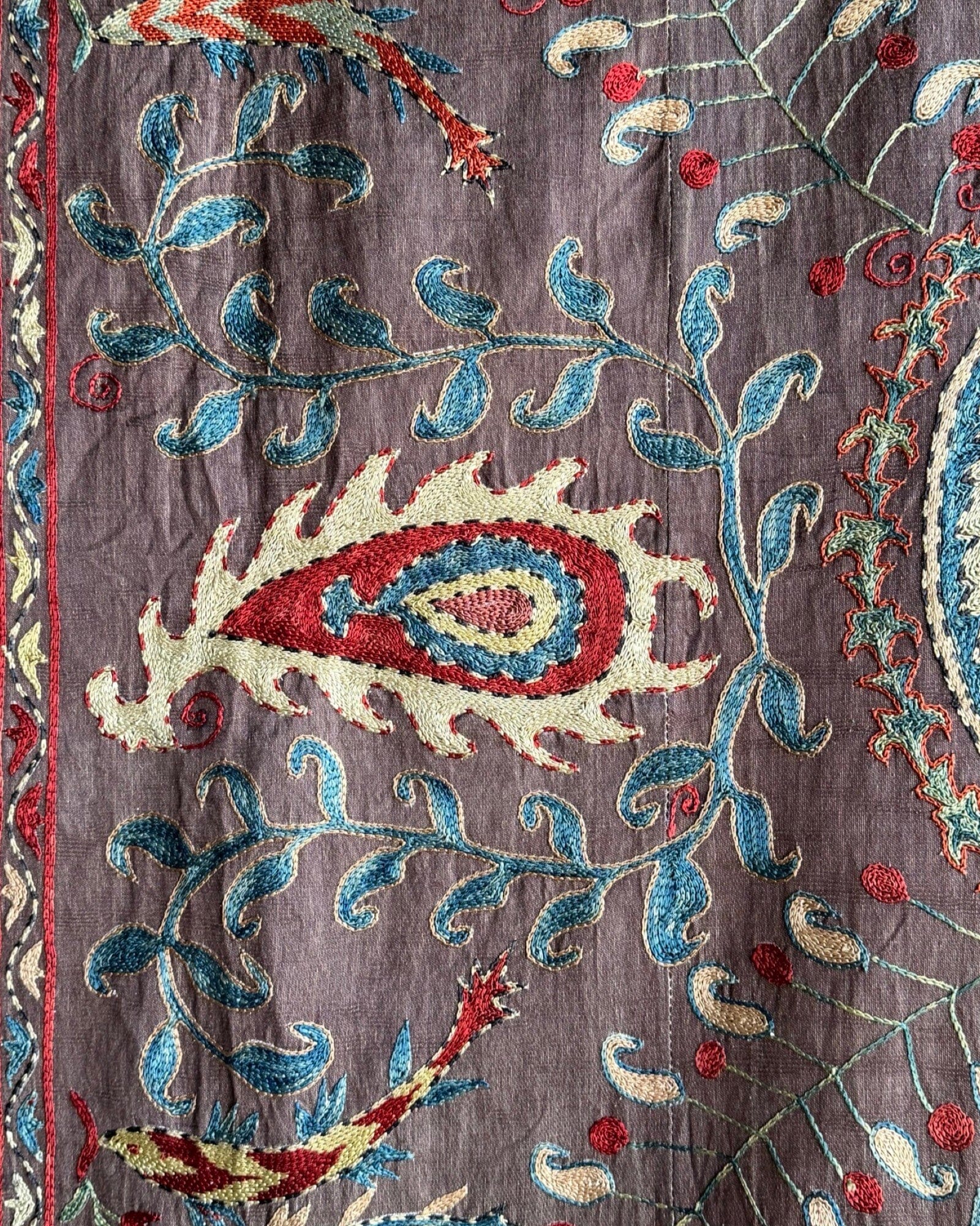 Hand Stitched Suzani (CSSU081324 | 63 x 82") Suzani Aziz Suzani
