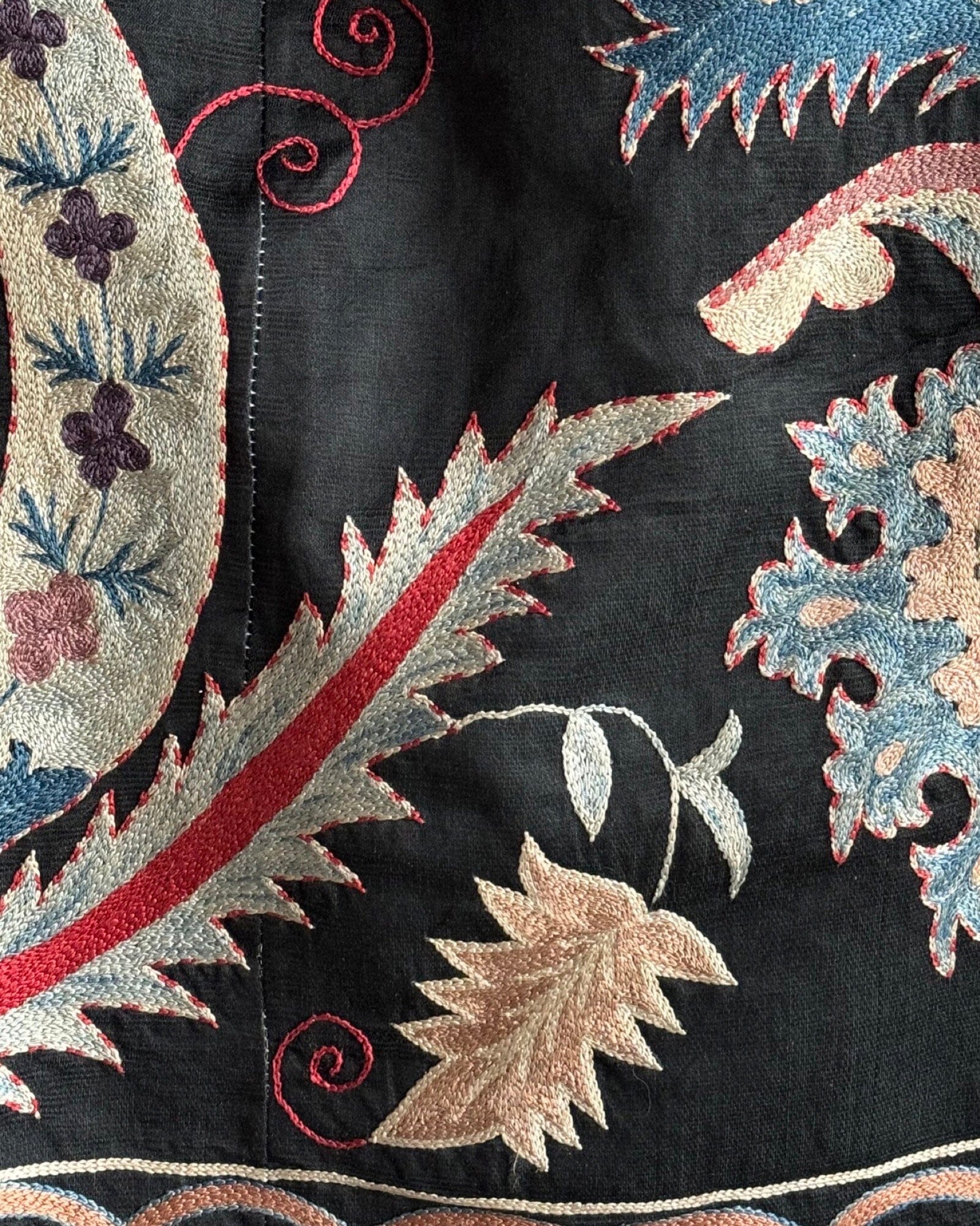 Hand Stitched Suzani (CSSU081624 | 64 x 84") Suzani Aziz Suzani