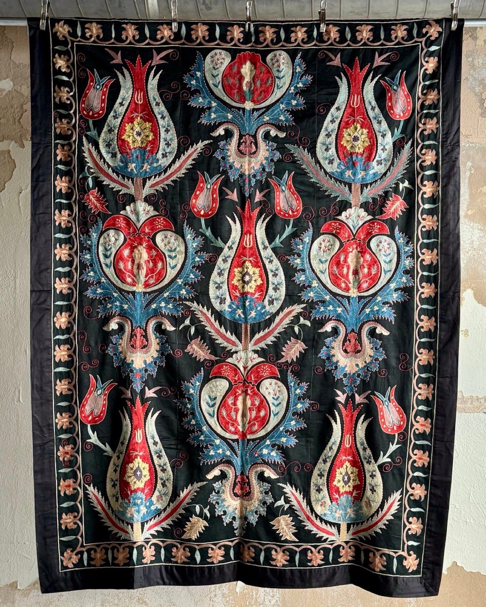 Hand Stitched Suzani (CSSU081624 | 64 x 84") Suzani Aziz Suzani