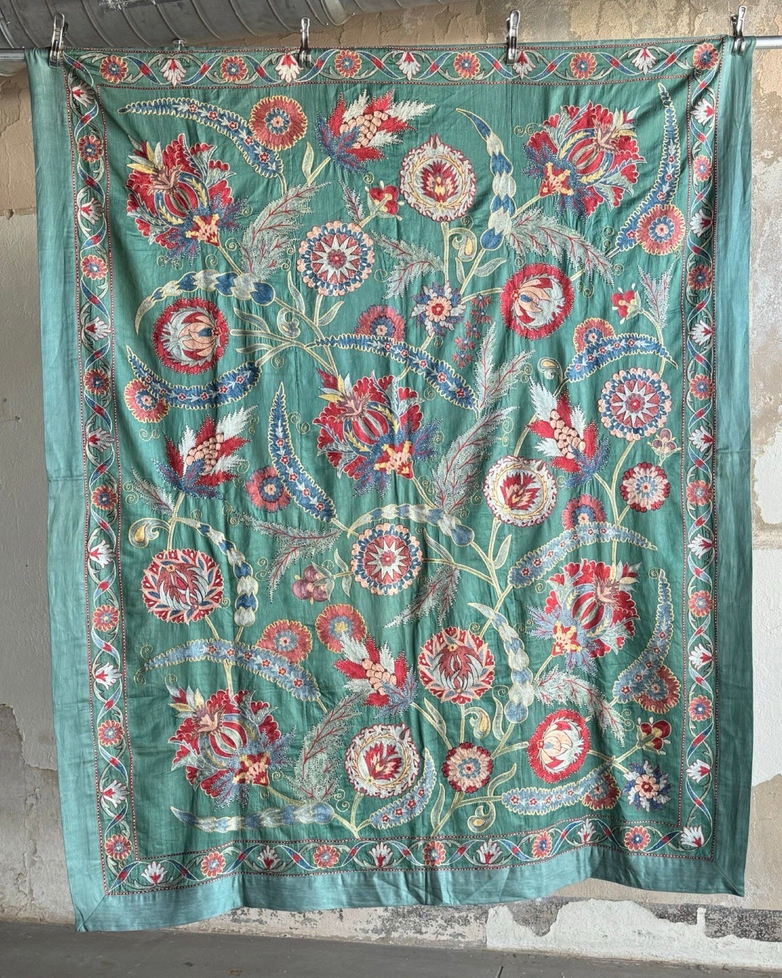 Hand Stitched Suzani (CSSU081824 | 63 x 86") Suzani Aziz Suzani